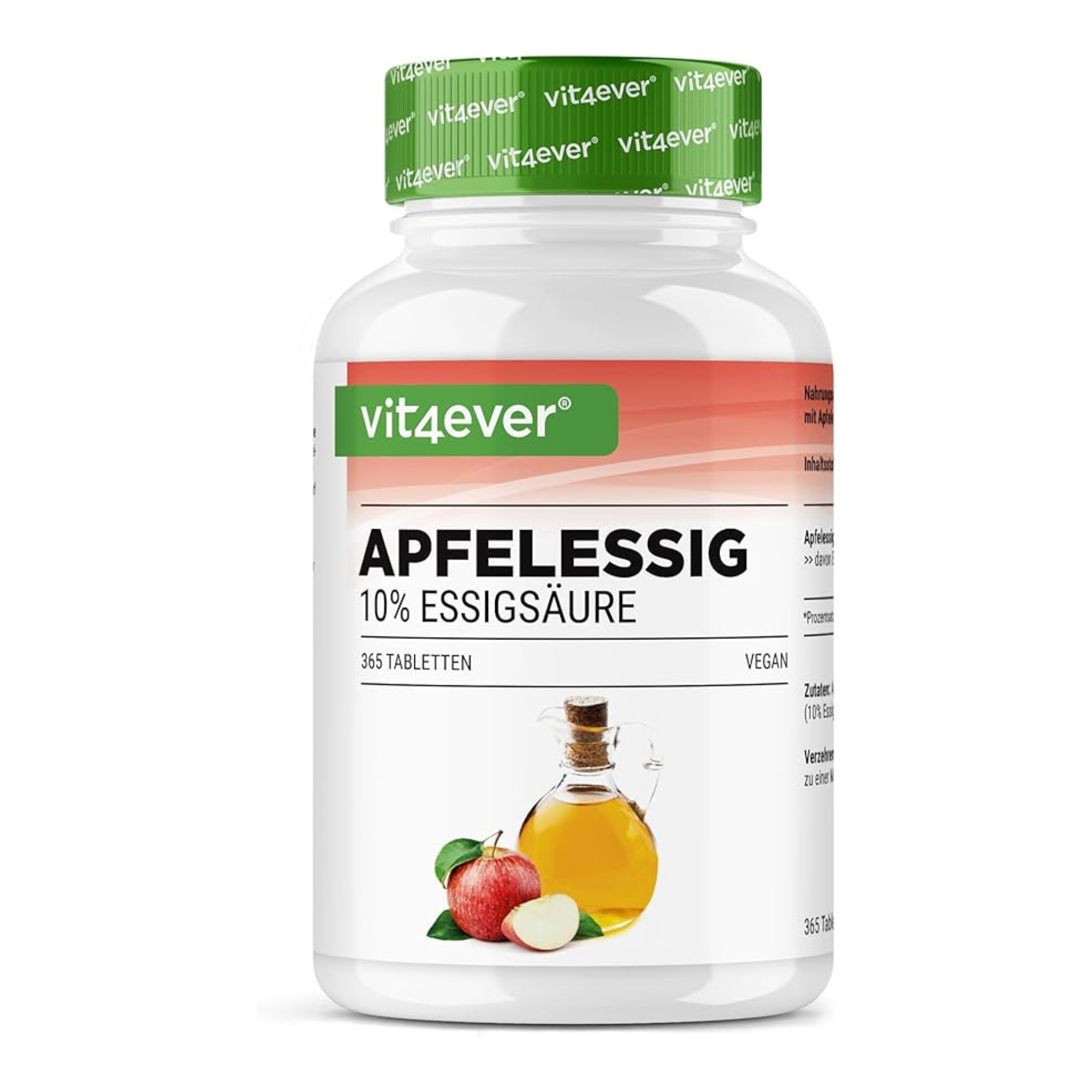 Appelazijn supplementen - 365 tabletten - Vit4ever