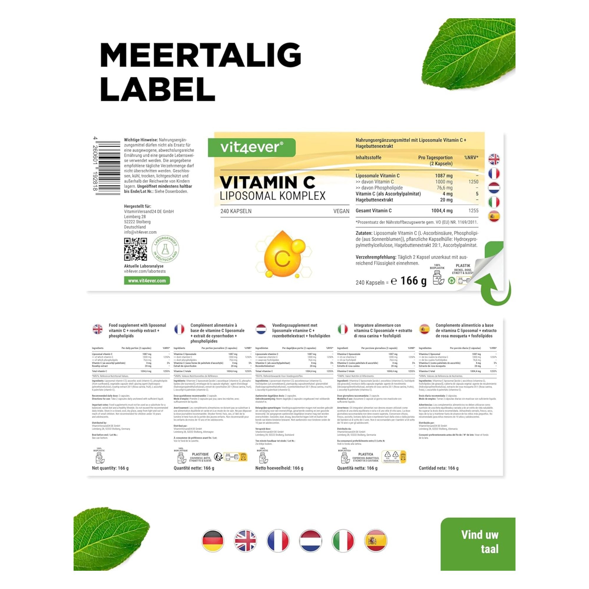 Vit4ever Liposomale vitamine C