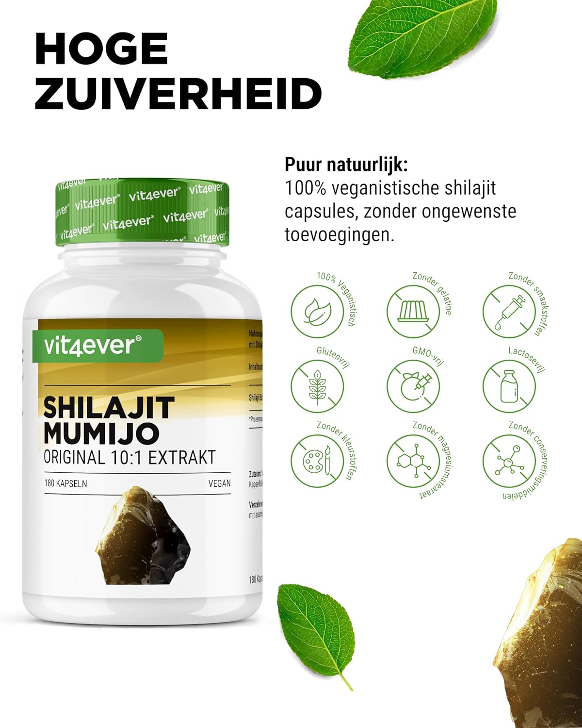 Shilajit Mumijo Extract 1500mg | 180 Capsules | Vit4ever