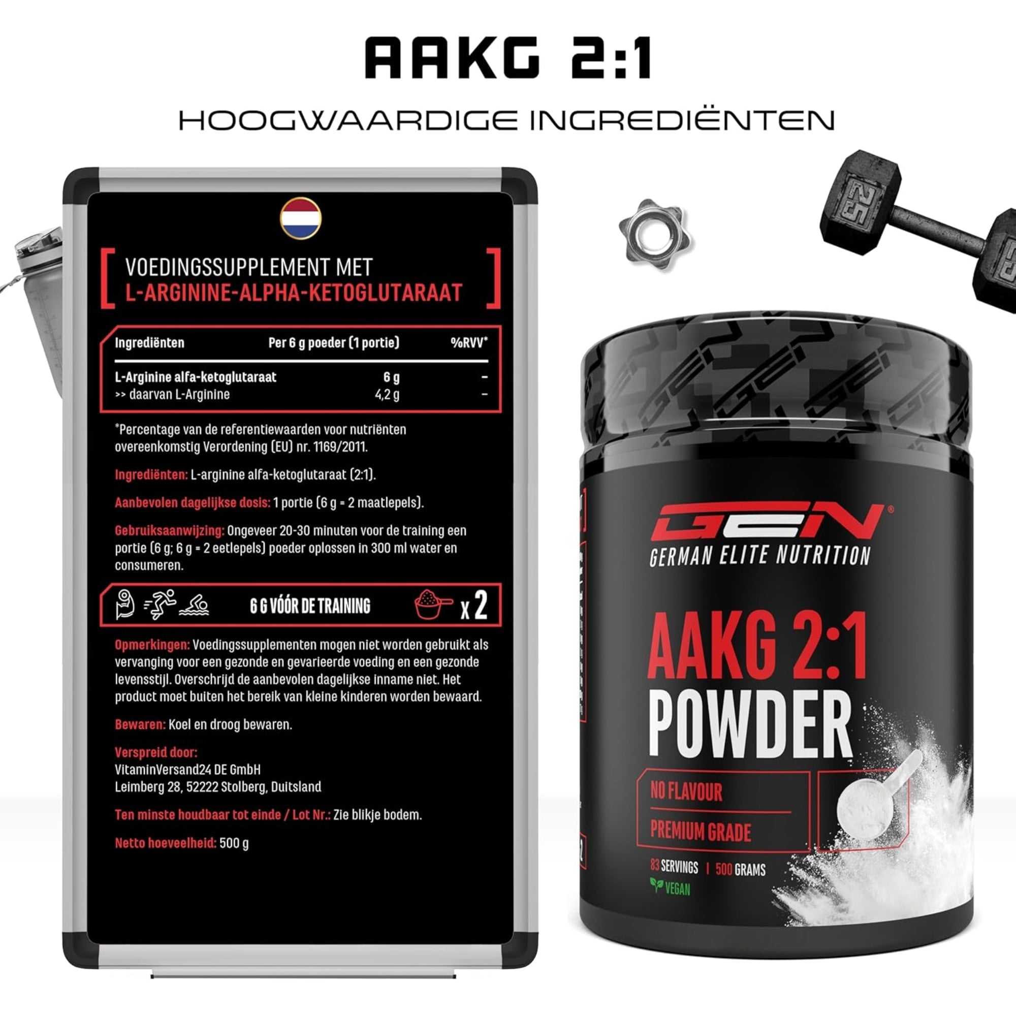 AAKG 2:1 500g poeder | German Elite Nutrition