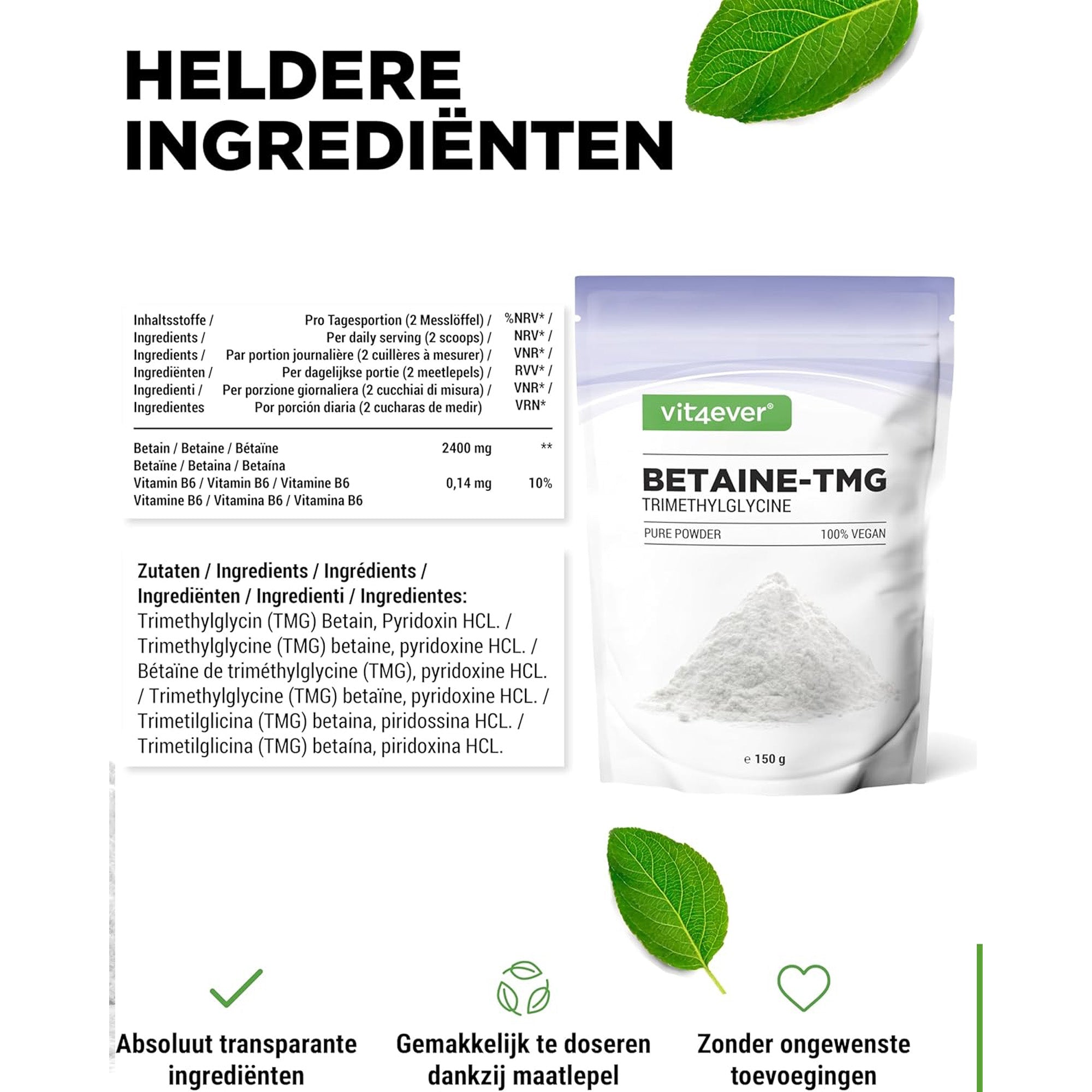 Betaïnepoeder, 150 g