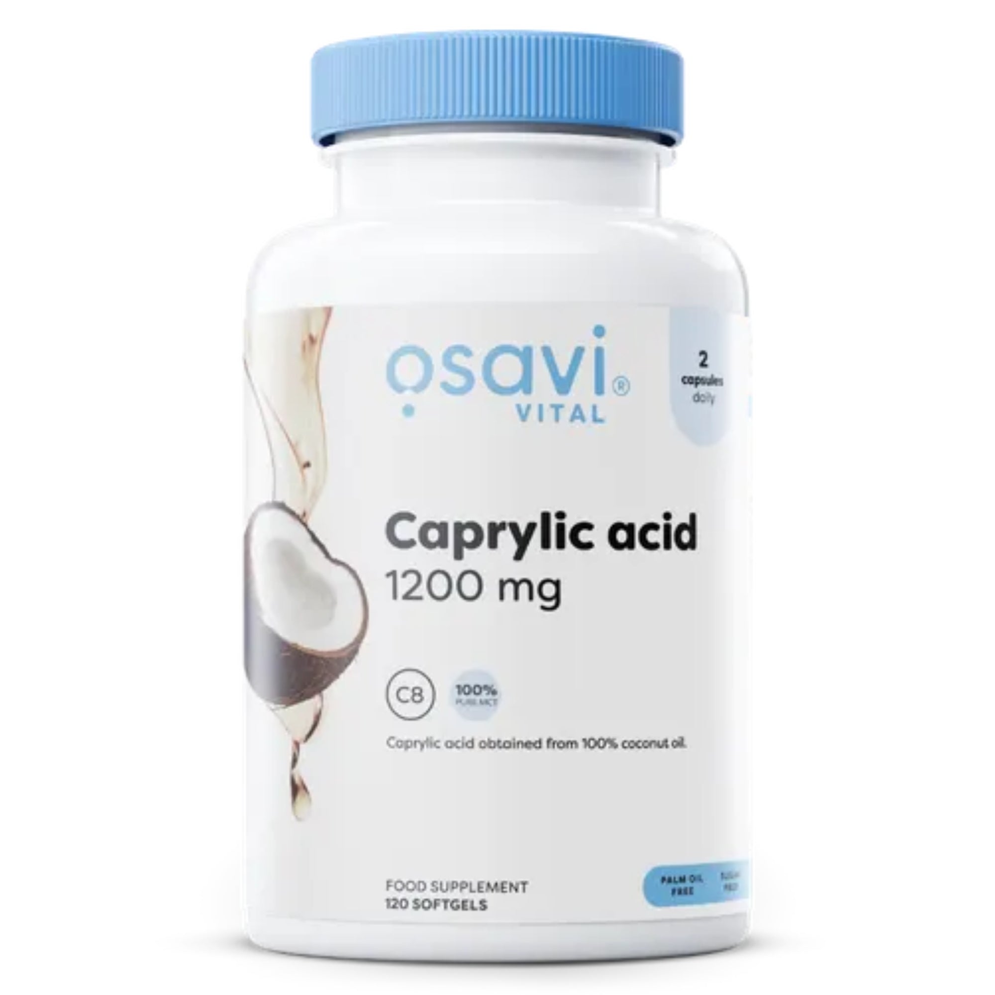Caprylic Acid - MCT olie 1200 mg | 120 Capsules | Osavi