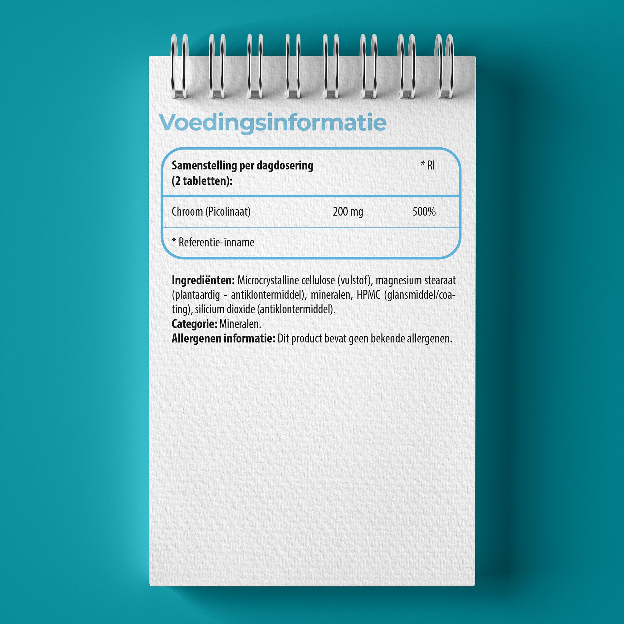 Chroom / Chromium Picolinaat | 200mg | 100 Tabletten | Organische verbinding | Ondersteunt het bloedsuikergehalte normaal te houden | Vegan | LUTO Supplements