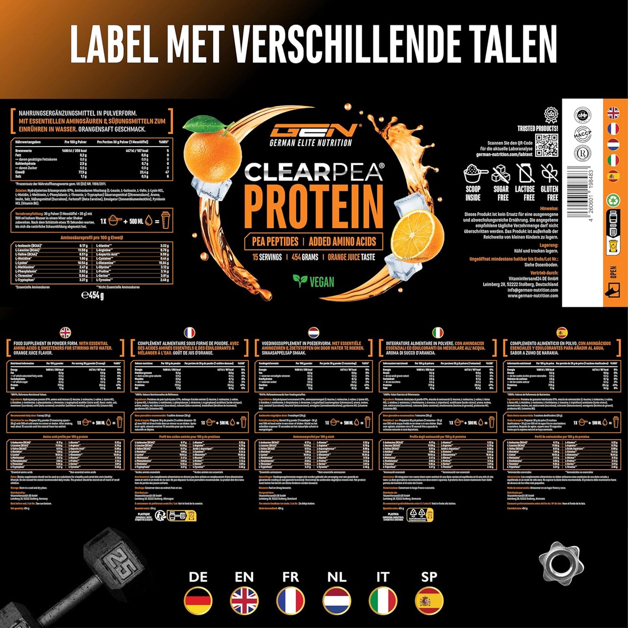 ClearPea® | Vegan Clear Protein | German elite nutrition