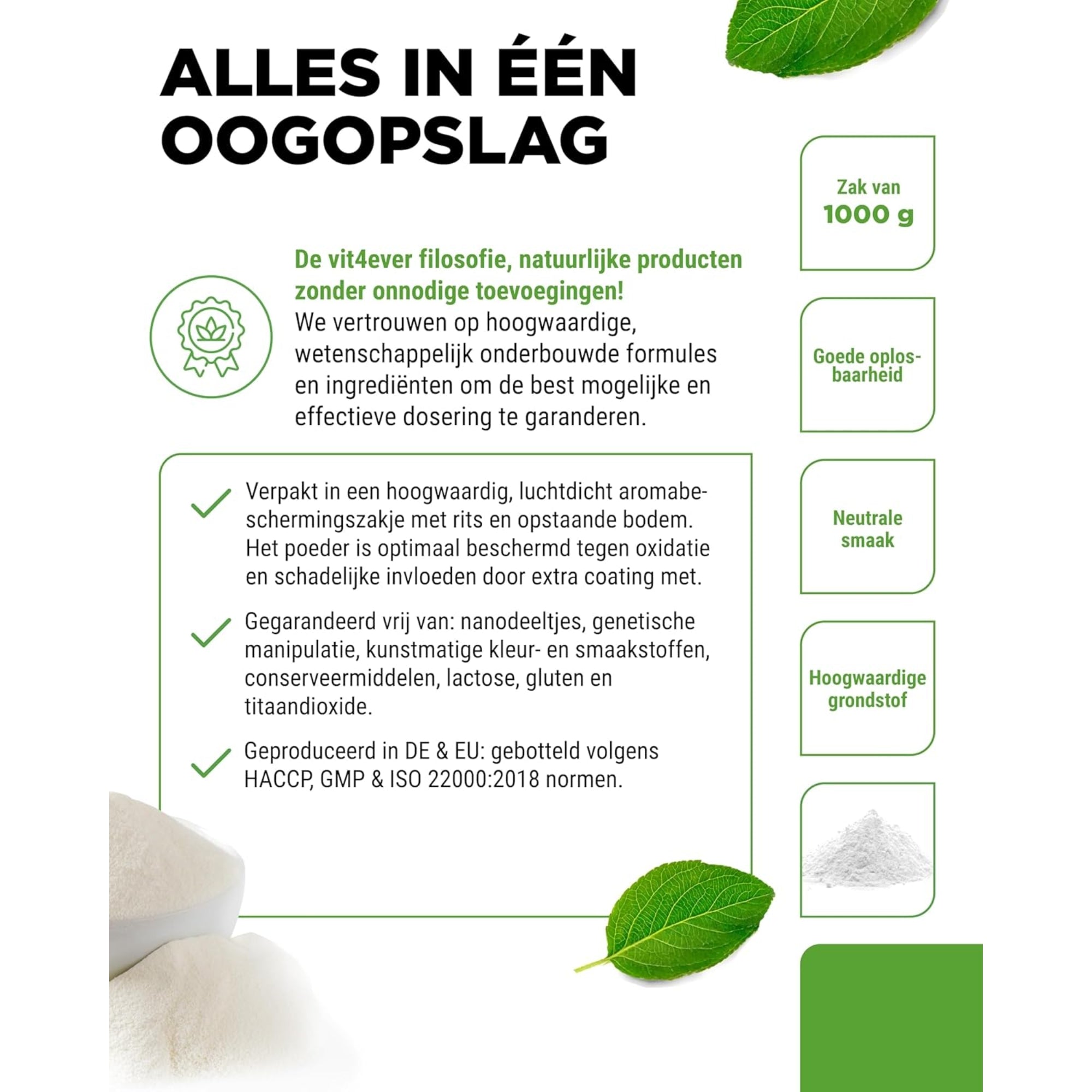 Halal Runder Collageen Hydrolysaat Peptiden | Type I, II & III | Vit4ever