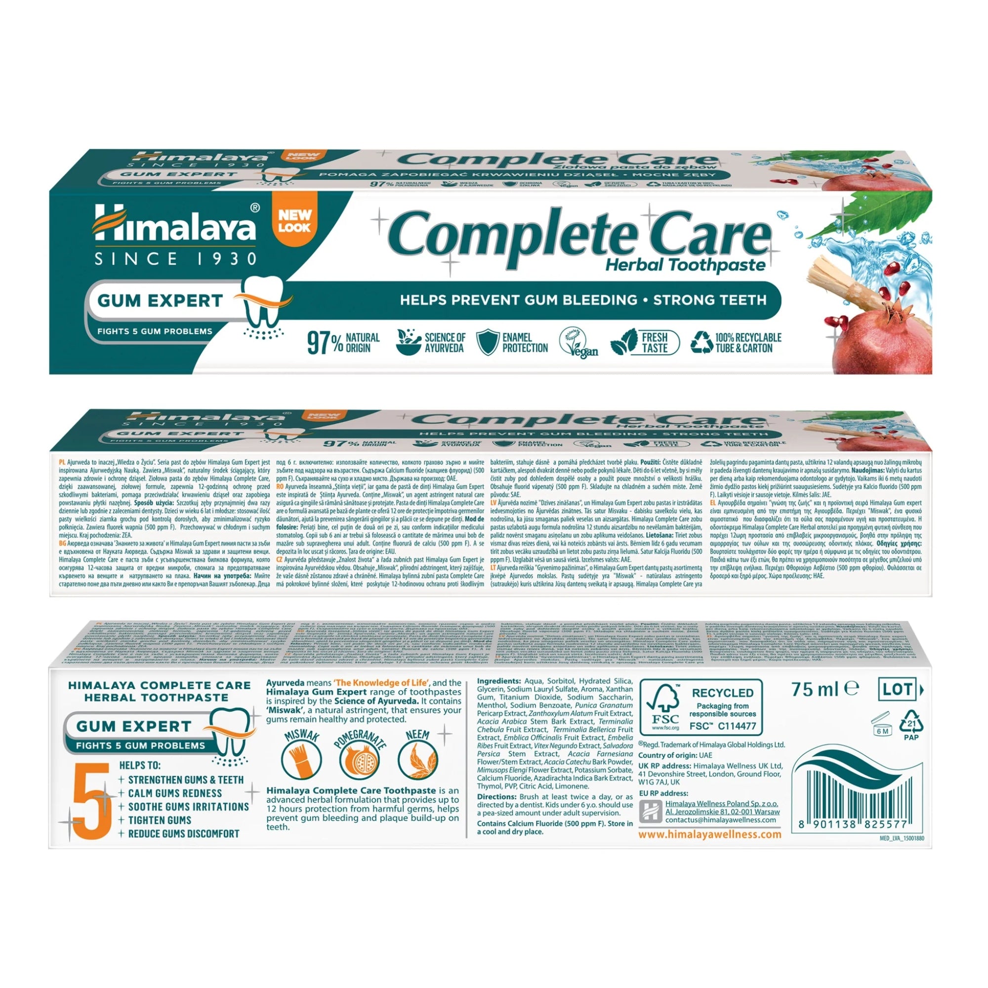 Gum Expert Herbal Toothpaste Complete Care | 75 ml | Himalaya