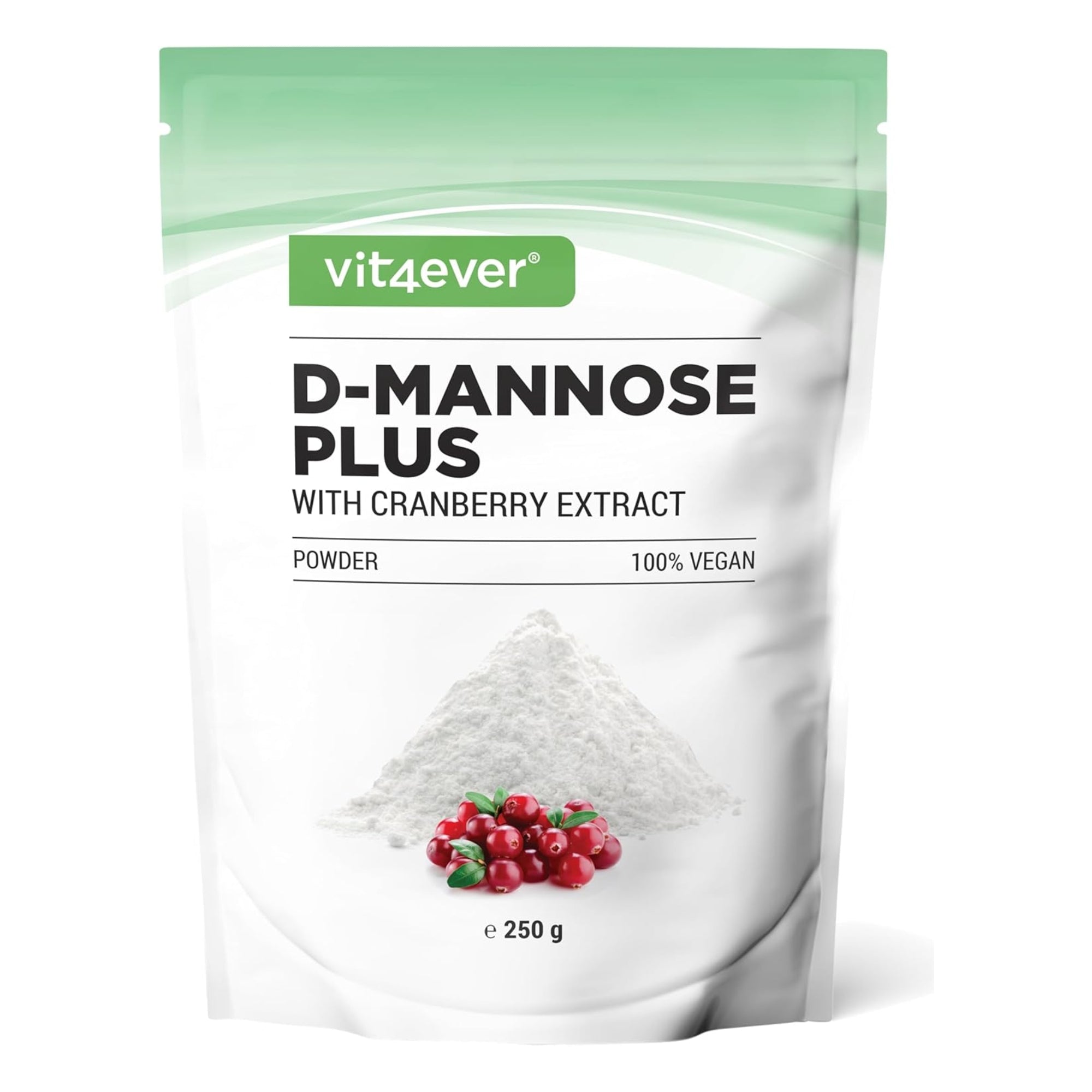 D-Mannose + Cranberry Poeder | 250 g | Vit4ever