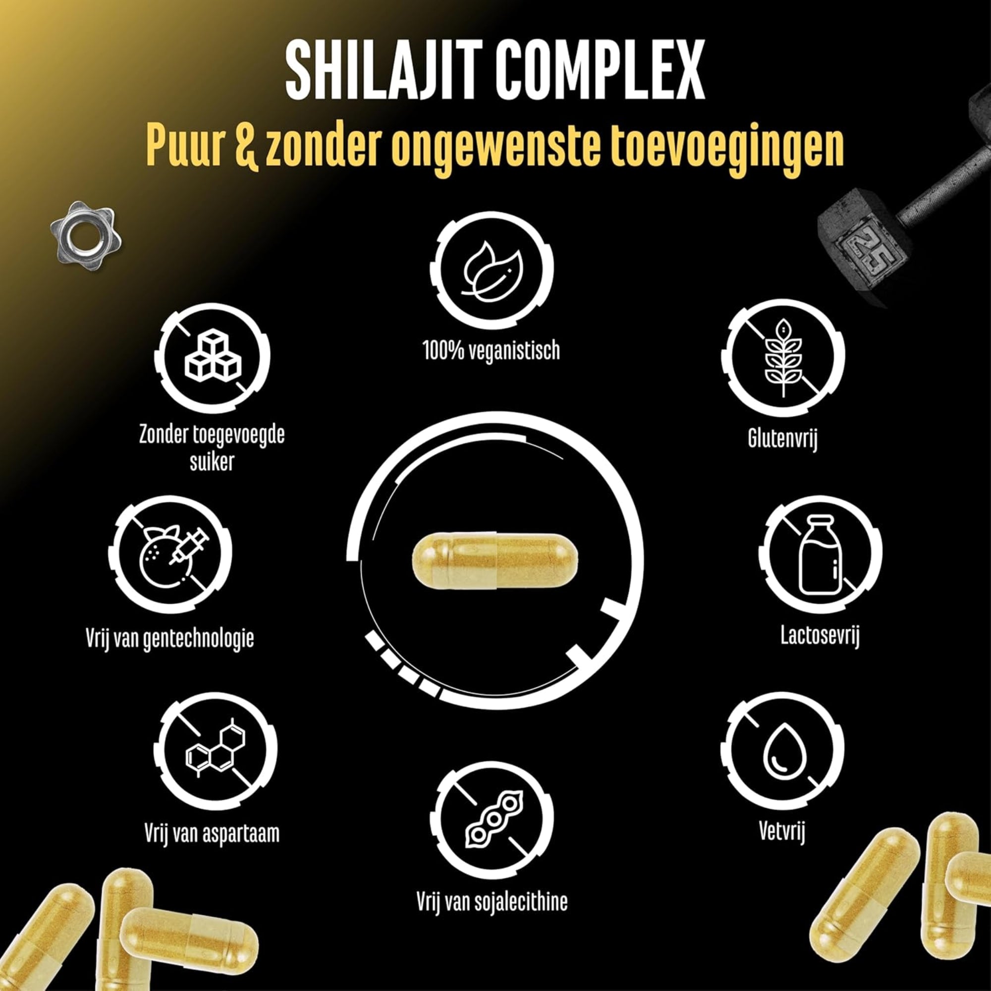 Shilajit Complex (Shilajit, Triphala, Tulsi, Ginseng, Schisandra & Piperine) | 180 capsules | German Elite Nutrition