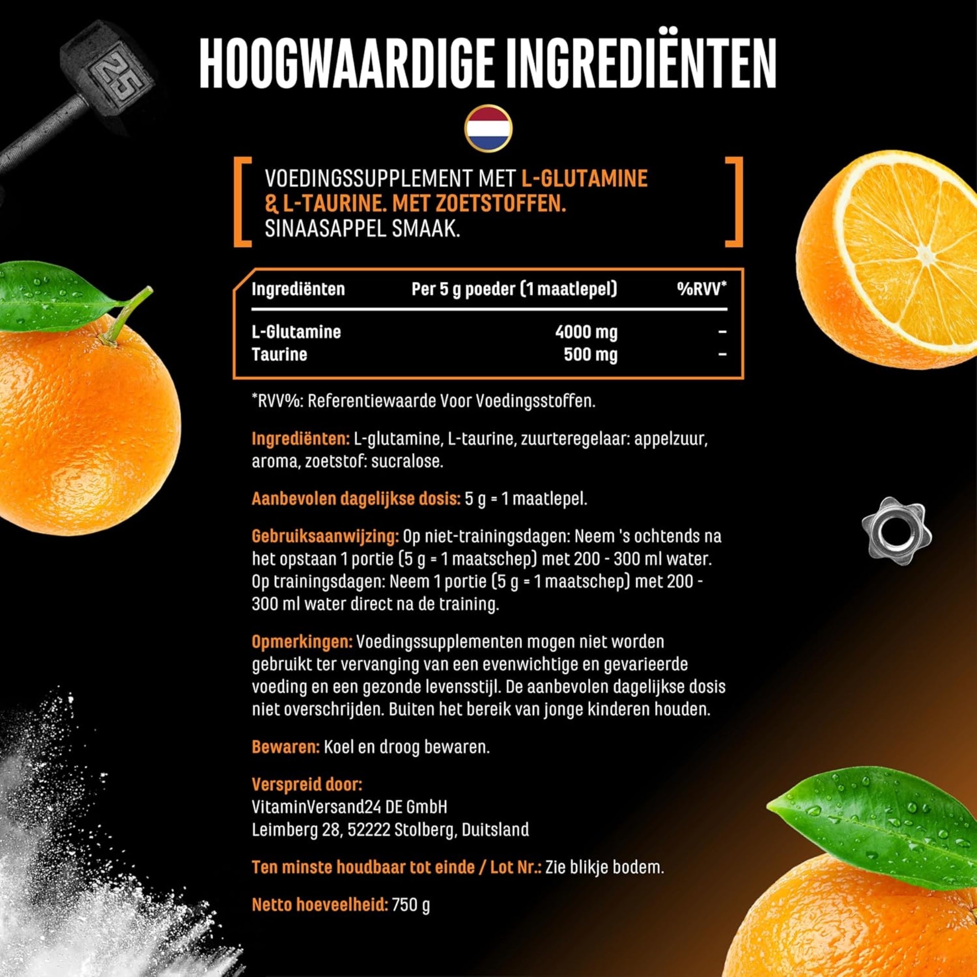 L-Glutamine Poeder | 750g | German Elite Nutrition