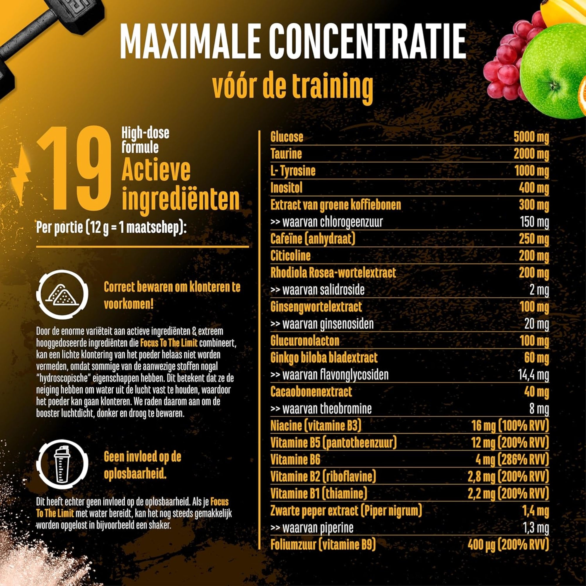 Focus to the Limit (Pre-Workout Booster) | 240g | German Elite Nutrition