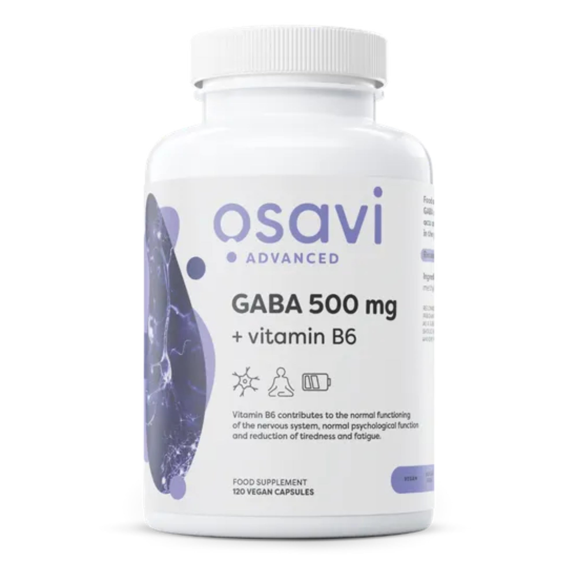GABA 500 mg + Vitamine B6 | 120 vegan capsules | Osavi