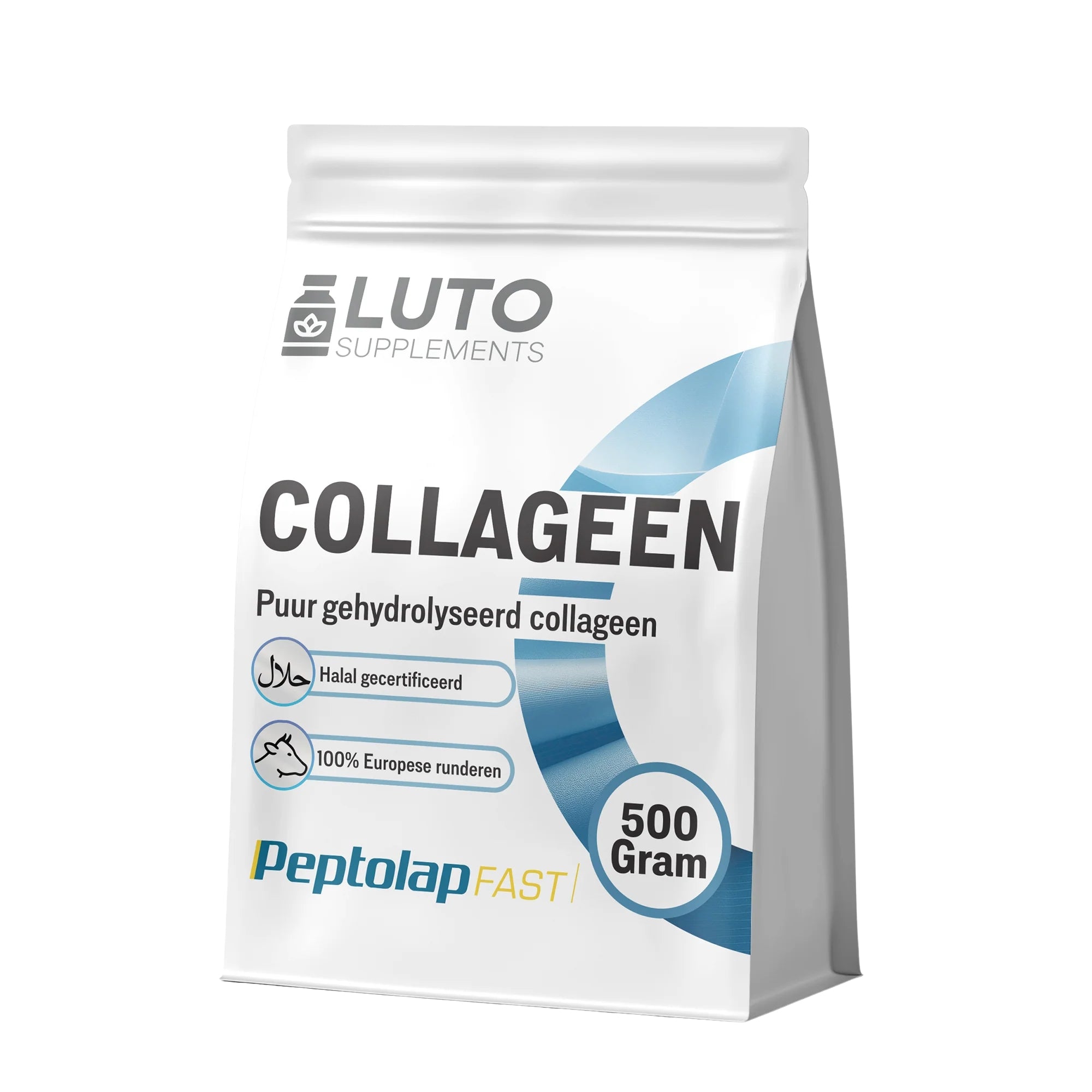 Peptolap Fast Gehydrolyseerd Collageenpoeder Type I & III | 500g | LUTO Supplements