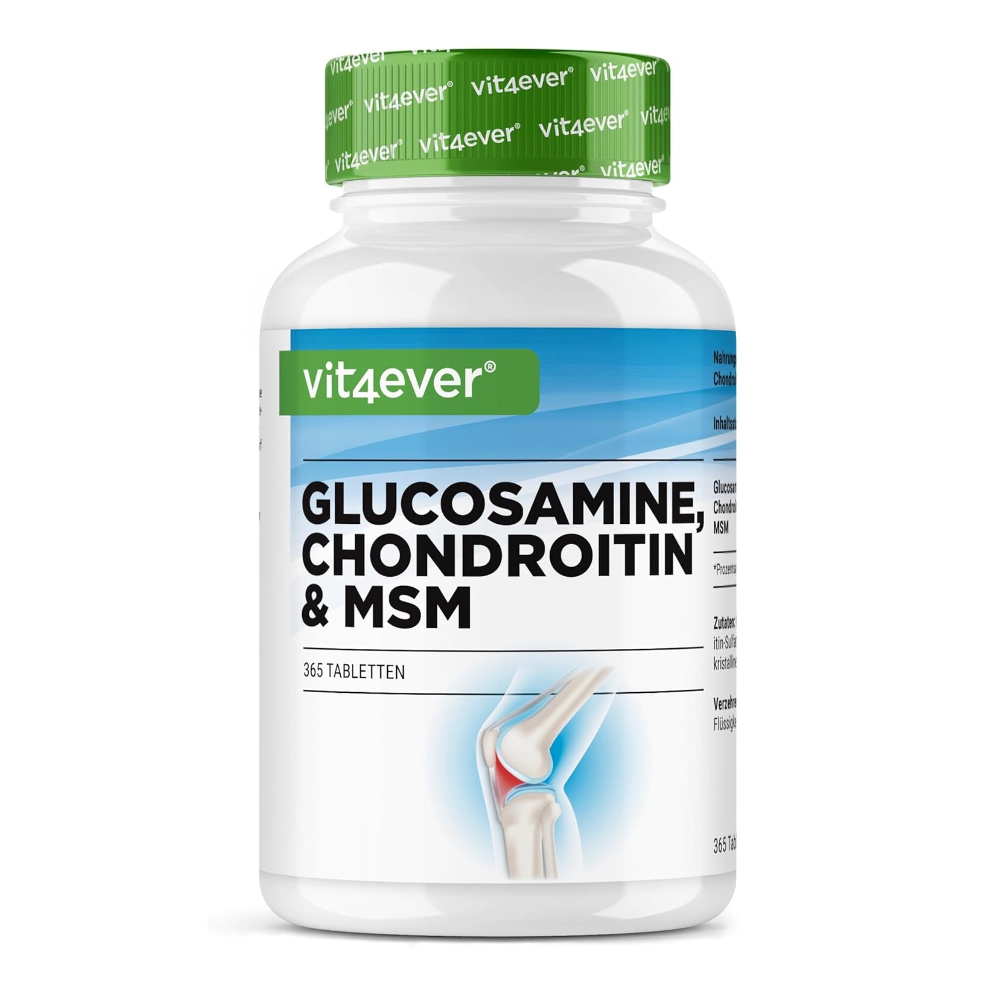 Glucosamine Chondroïtine & MSM | 365 Tabletten | Vit4ever