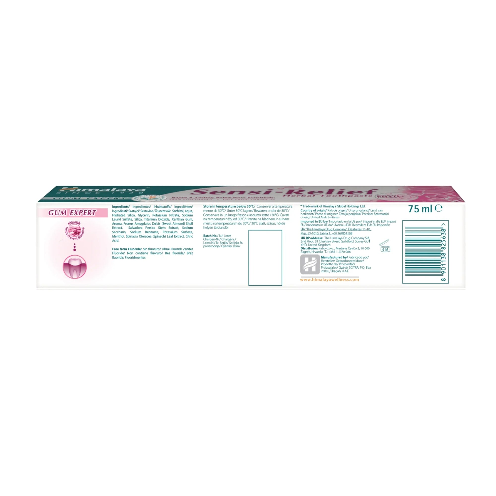 Gum Expert Herbal Toothpaste Sensi Relief | 75 ml | Himalaya