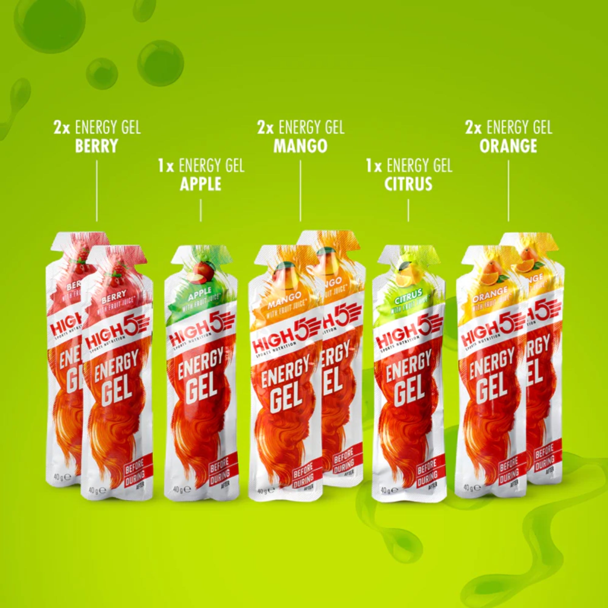 Energy Gel Proefpakket | 8 gels | HIGH5