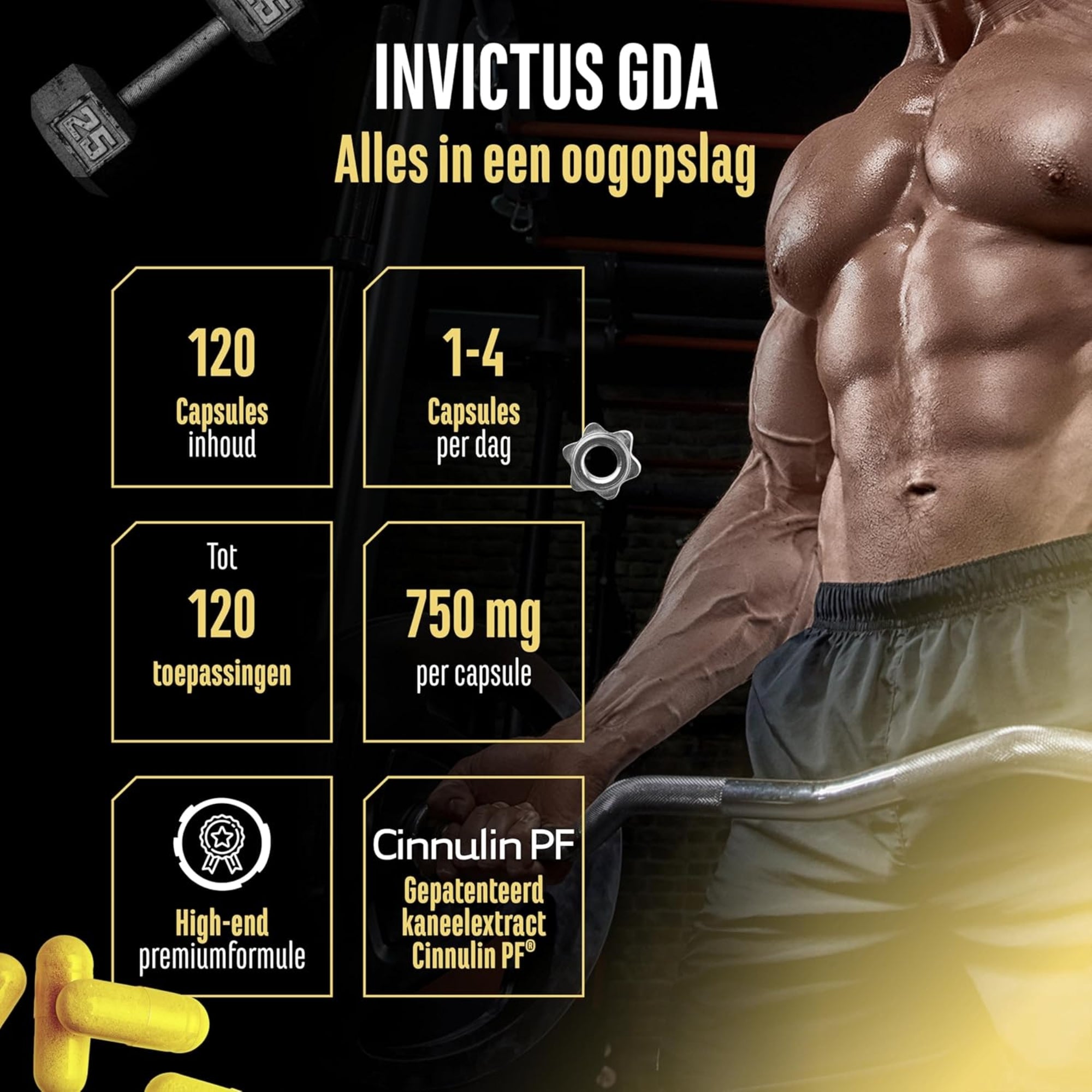 Invictus GDA (Glucose Formule) | 120 capsules | German Elite Nutrition