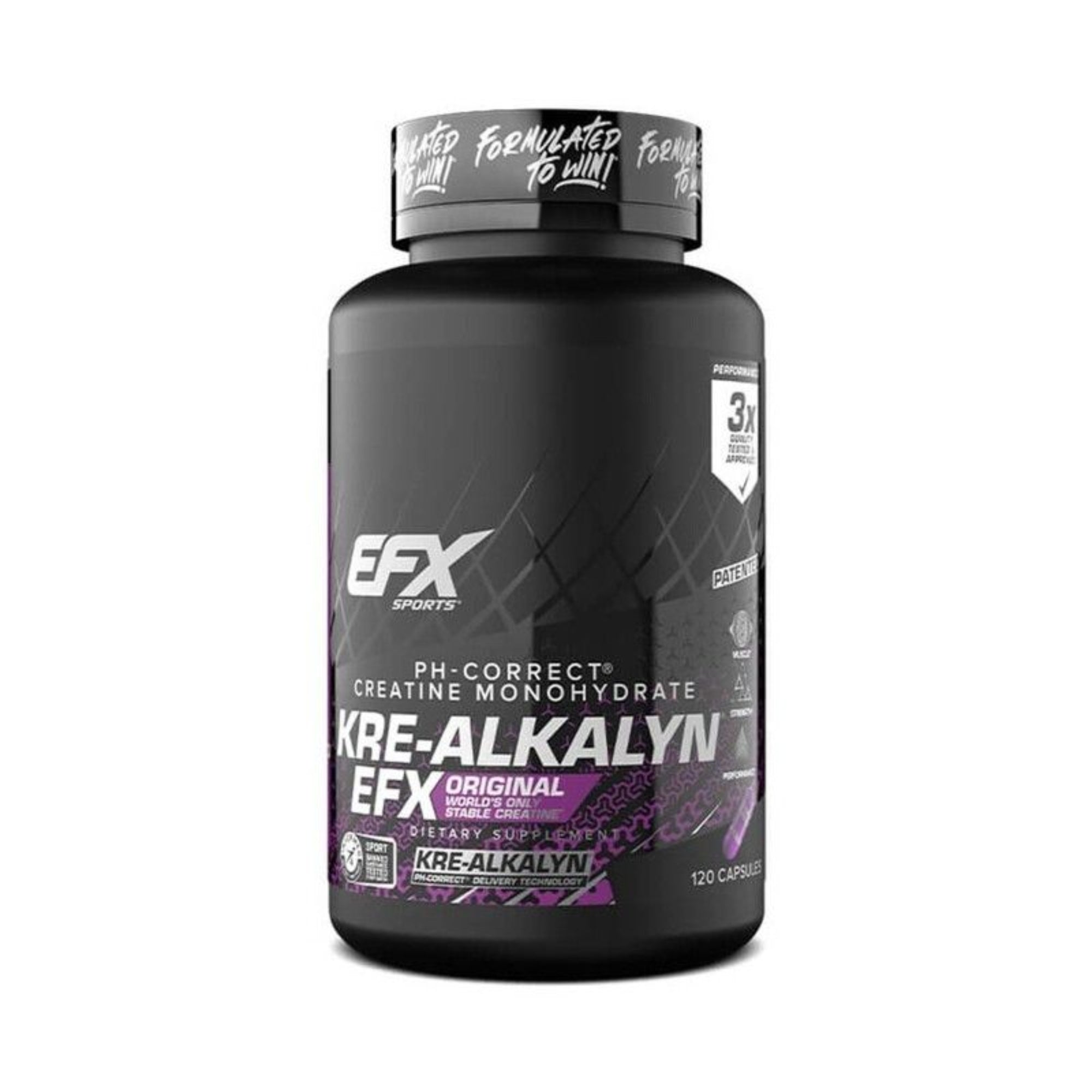 Kre-Alkalyn EFX 120 capsules met gebufferde creatine monohydraat van EFX Sports.