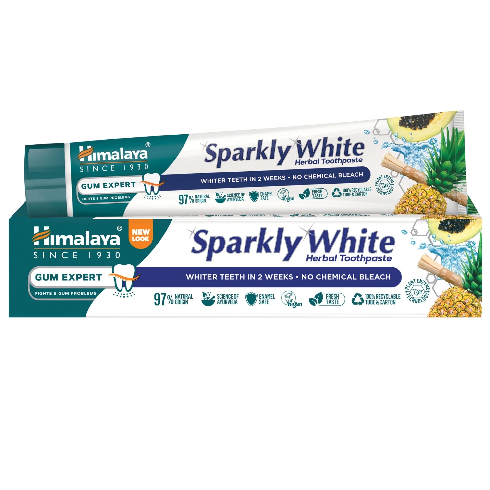 Sparkly White Herbal kruidentandpasta | 75ml | Himalaya