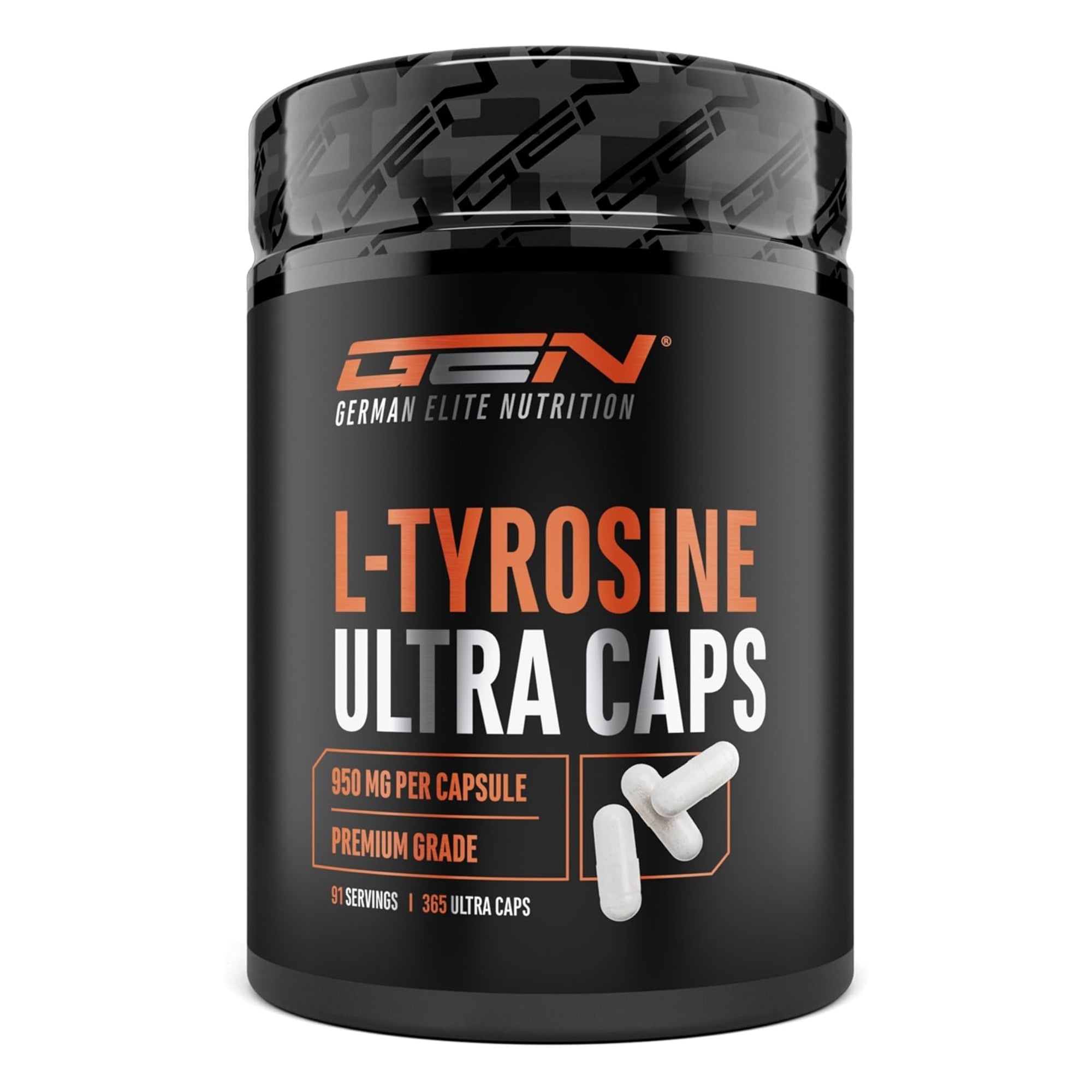 L-Tyrosine Ultra 950mg | 365 capsules | German Elite Nutrition