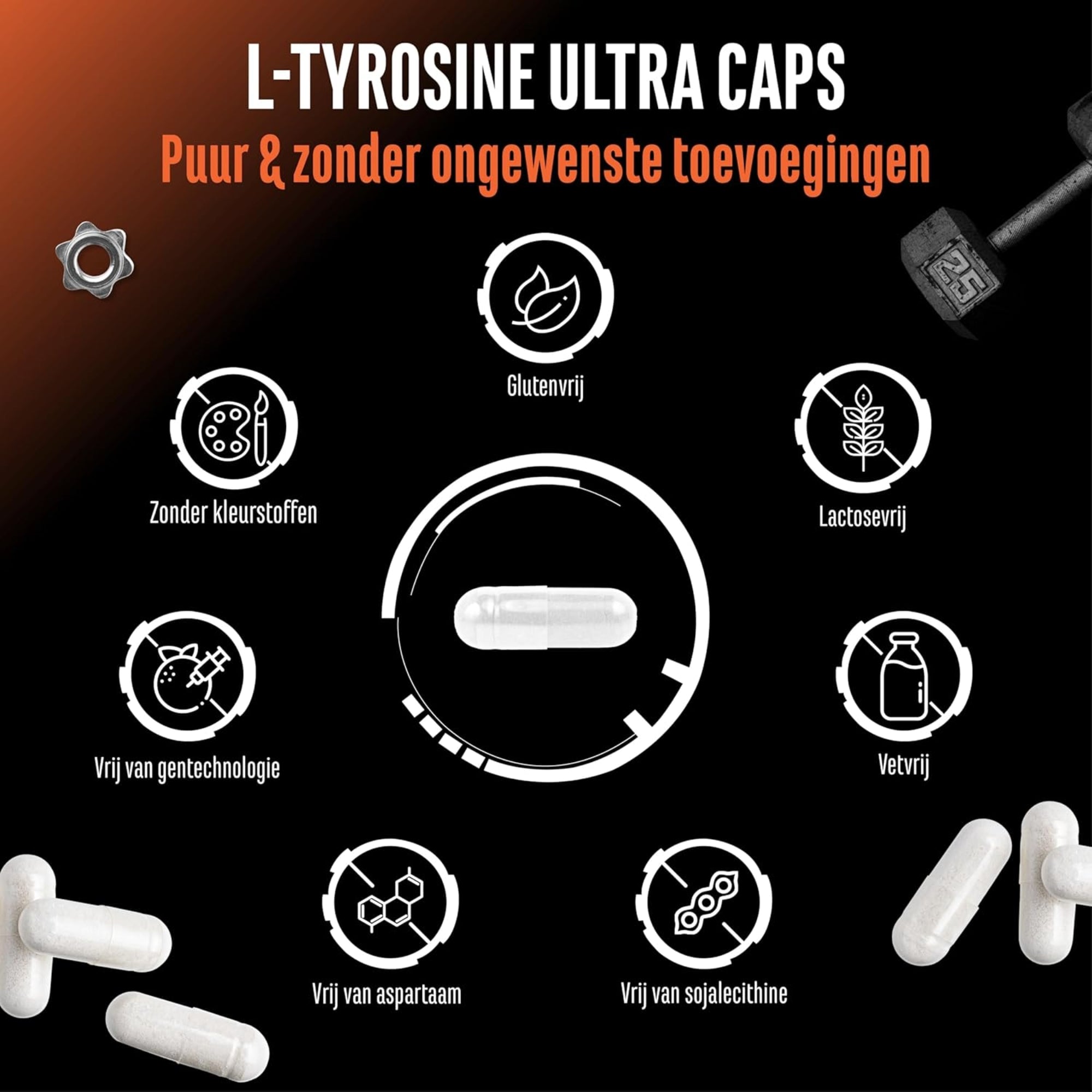 L-Tyrosine Ultra 950mg | 365 capsules | German Elite Nutrition
