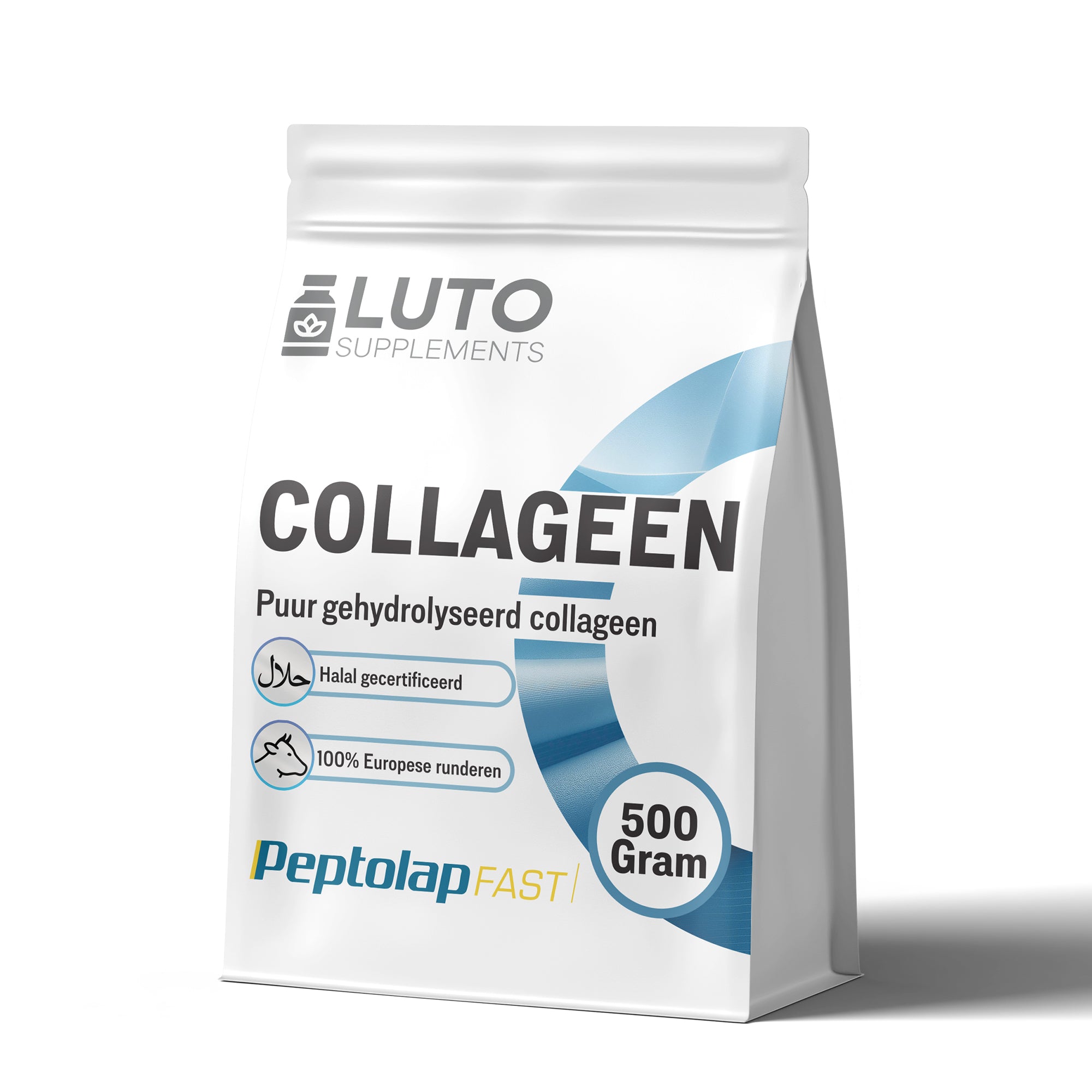 Peptolap Fast Gehydrolyseerd Collageenpoeder Type I & III | 500g | LUTO Supplements
