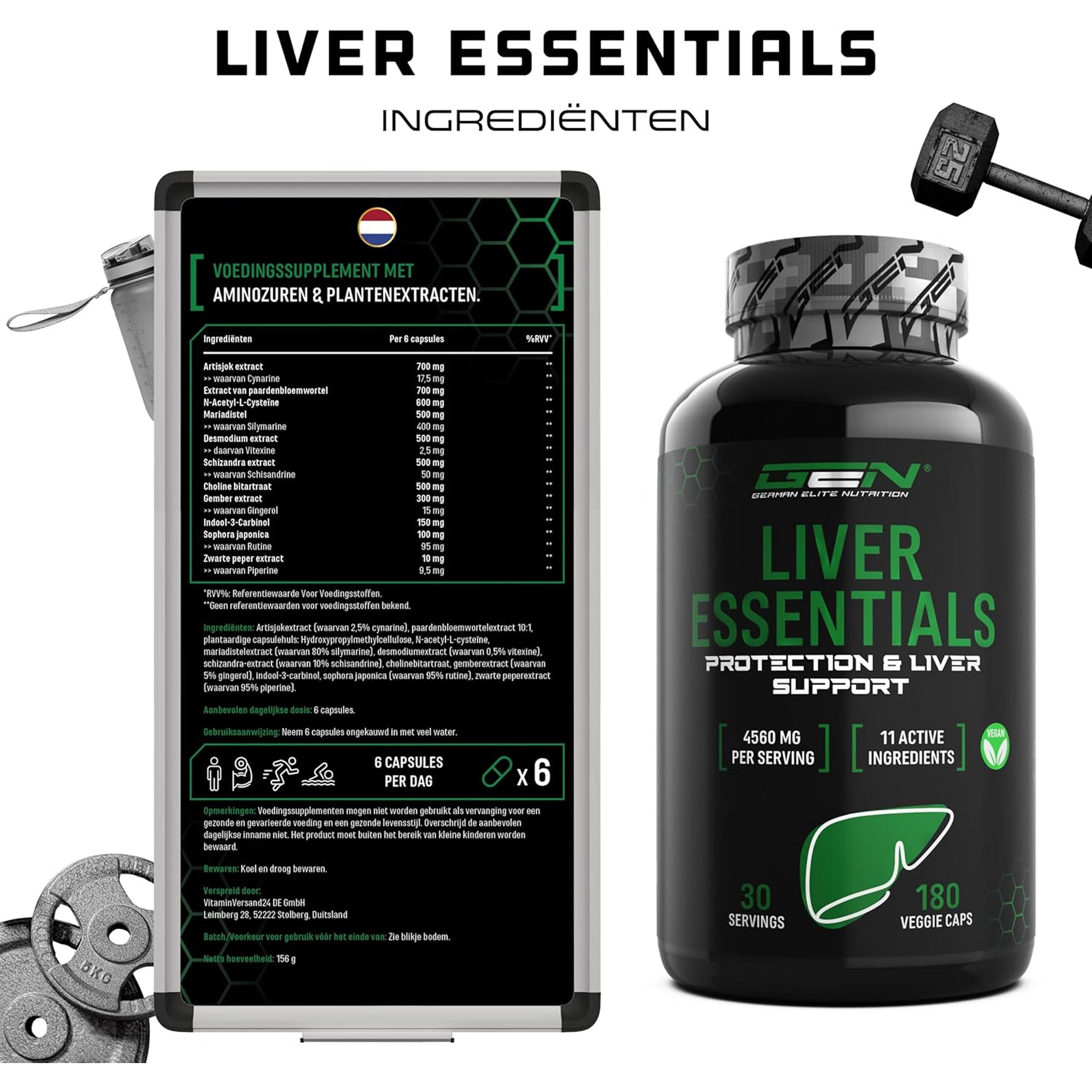 Liver Essentials (Bescherming & Lever Ondersteuning) | 180 capsules | German Elite Nutrition