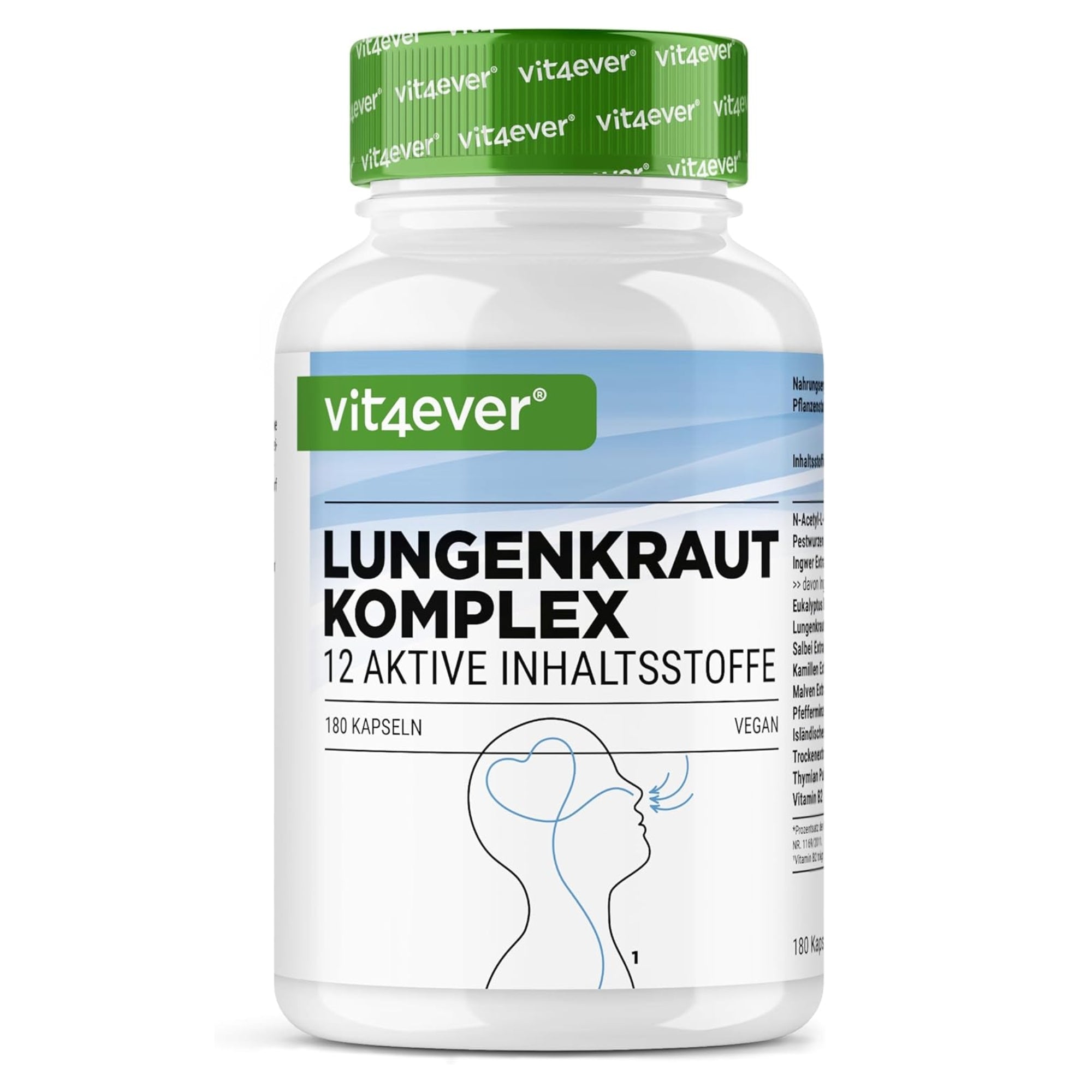 Longkruid Luchtwegencomplex met NAC & kruiden | 180 caps | Vit4ever