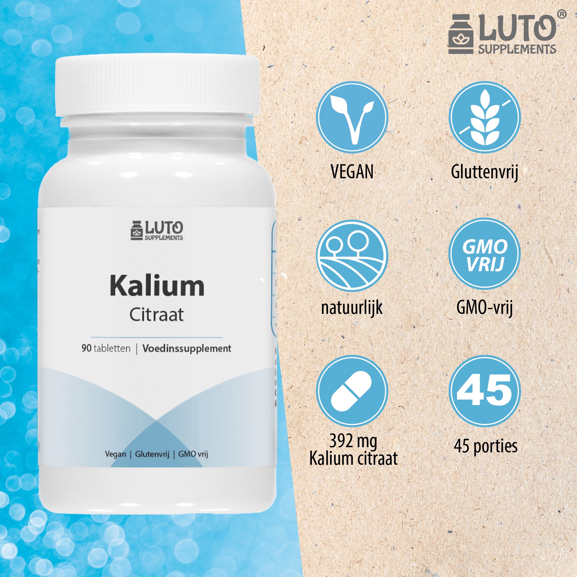Kalium Vegan gluttenvrij