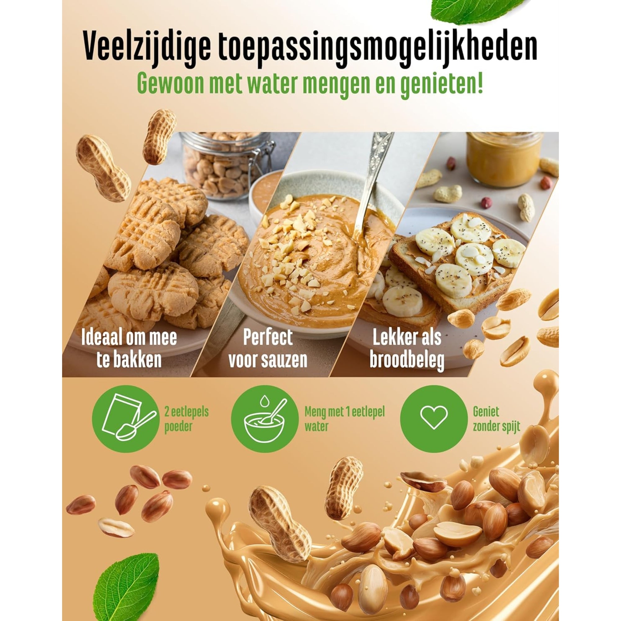 Pindakaas Poeder Light | 500 gram | Vit4ever