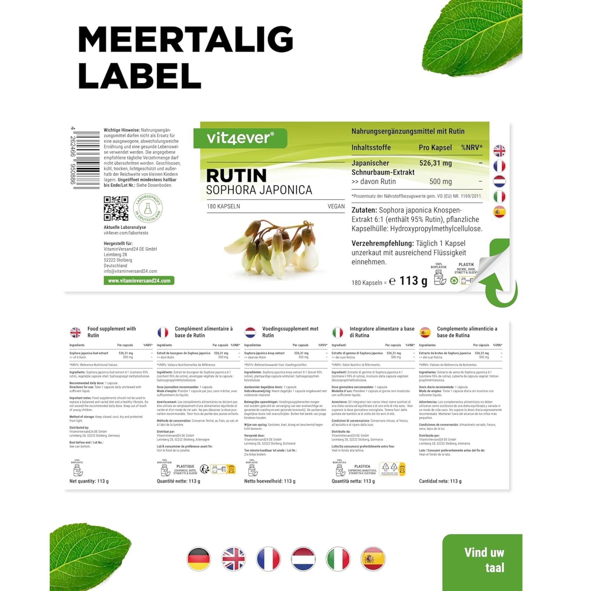 meertalig label Vit4ever