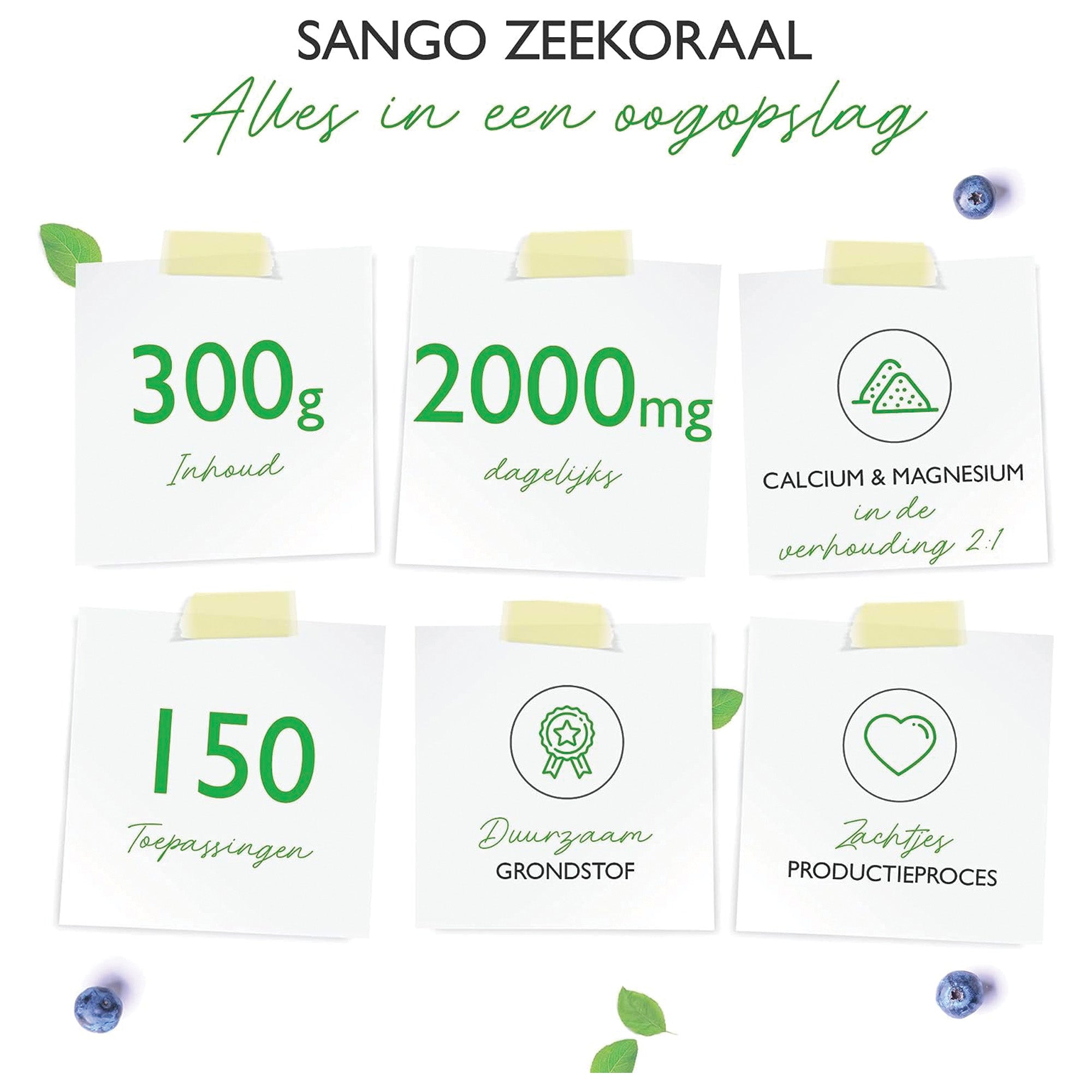 Sango zeekroaal magnsium calcium verhouding