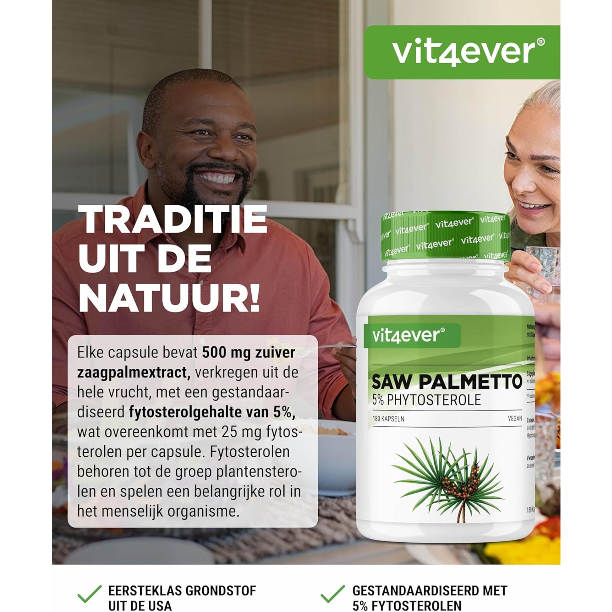 Saw Palmetto extract 500 mg | 180 capsules | Vit4ever