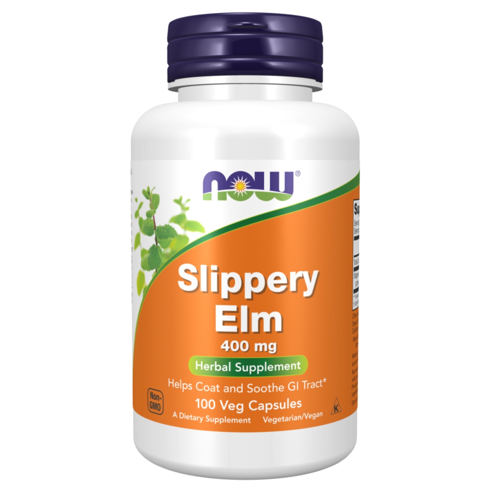 Slippery Elm 400 mg (Rode Iep) | 100 capsules | NOW® Foods