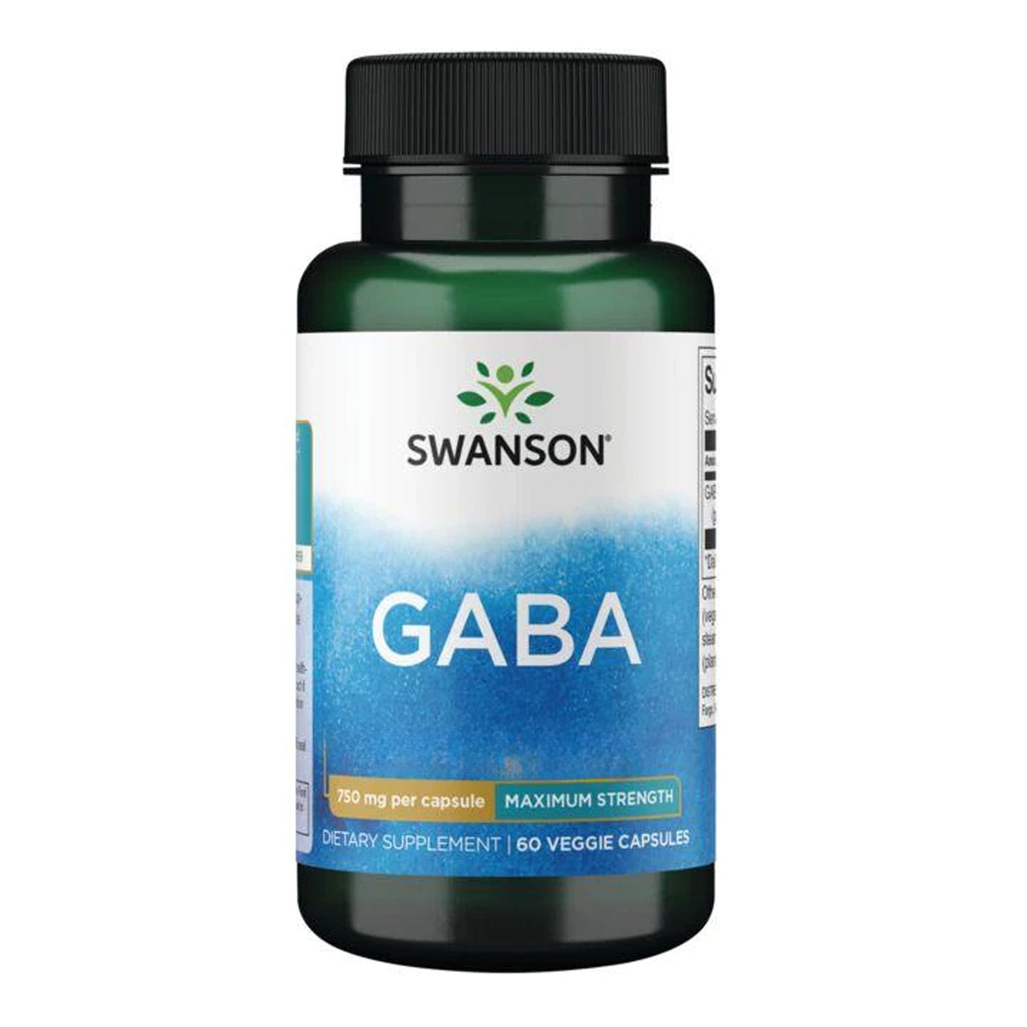 GABA Maximum Strength 750mg | 60 capsules | Swanson