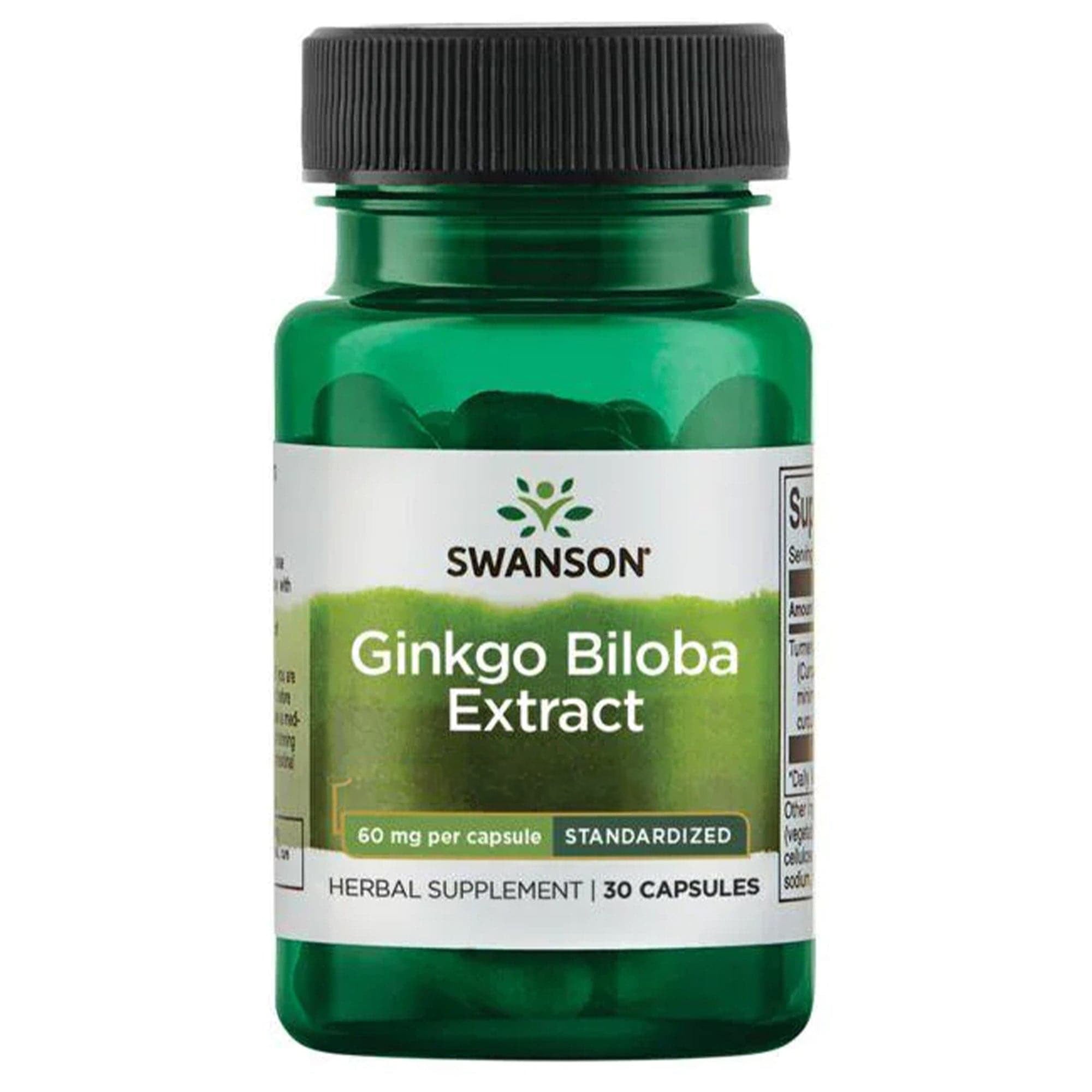 Ginkgo Biloba 60mg | 30 capsules | Swanson