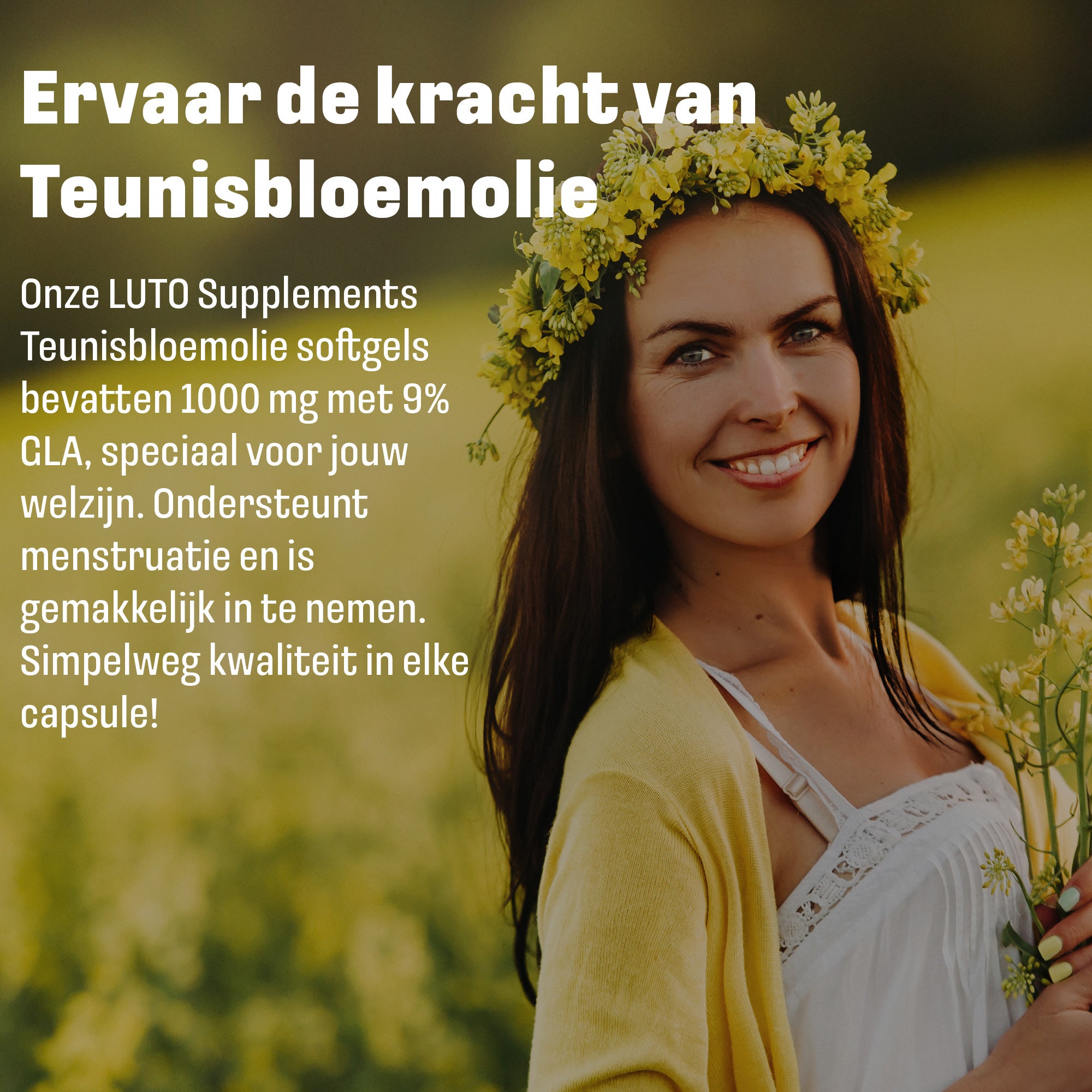 Teunisbloemolie (Evening Primrose Oil) 1000mg | 60 vcaps | LUTO Supplements