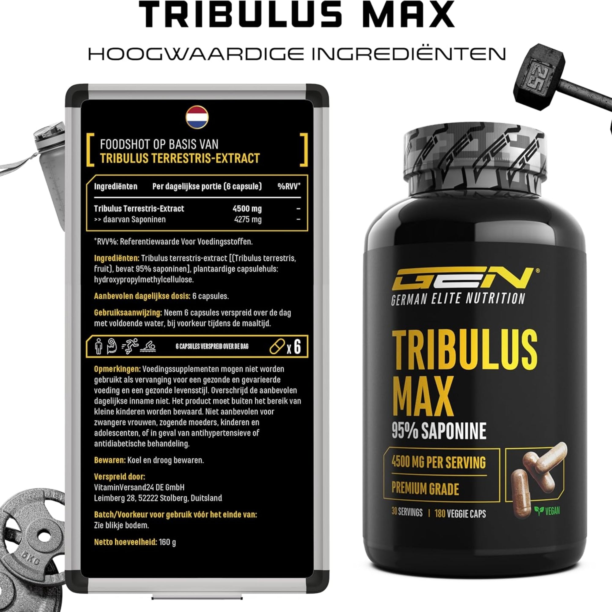 Tribulus Terrestris max Label