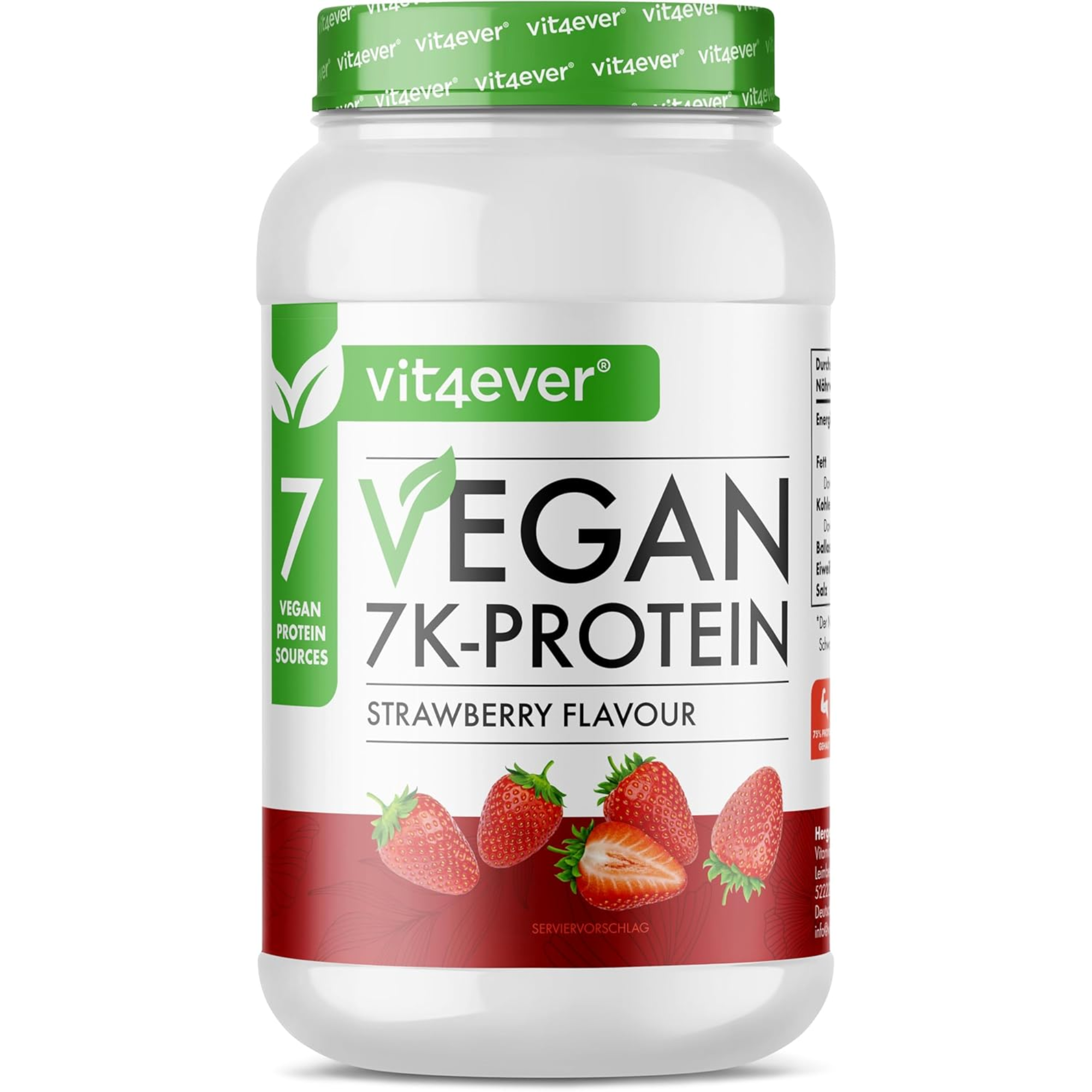 VEGAN PROTEÏNE POEDER 7K | 8 verschillende smaken | 1KG | 7 VEGANISTISCHE EIWITBRONNEN | VIT4EVER