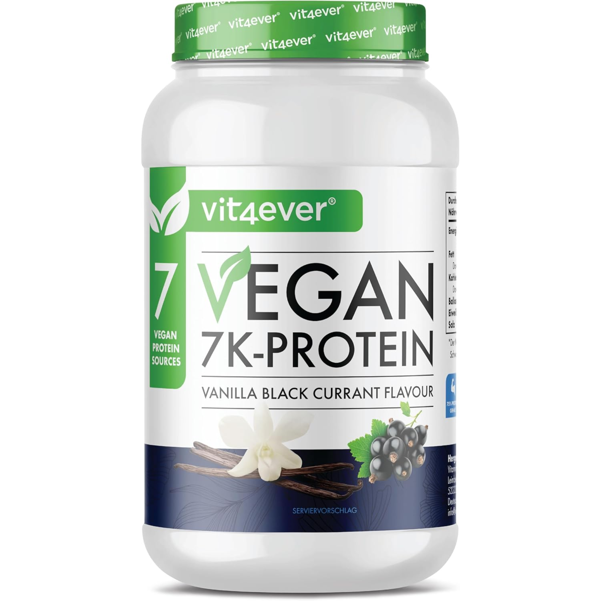 VEGAN PROTEÏNE POEDER 7K | 8 verschillende smaken | 1KG | 7 VEGANISTISCHE EIWITBRONNEN | VIT4EVER