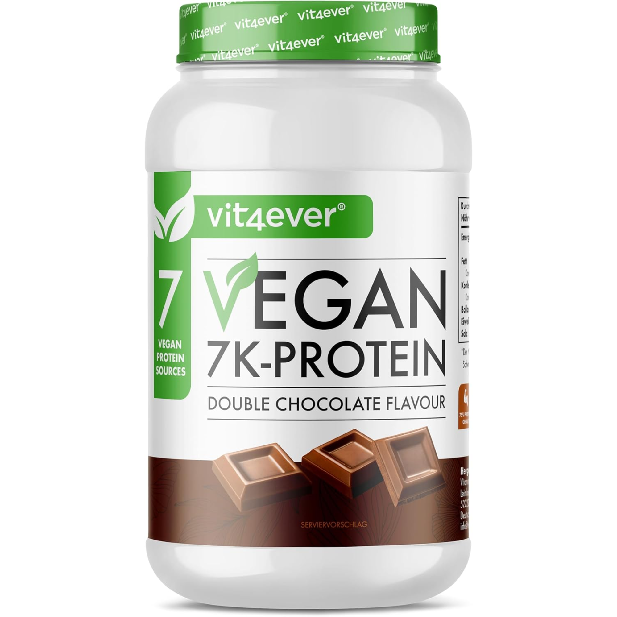 VEGAN PROTEÏNE POEDER 7K | 8 verschillende smaken | 1KG | 7 VEGANISTISCHE EIWITBRONNEN | VIT4EVER