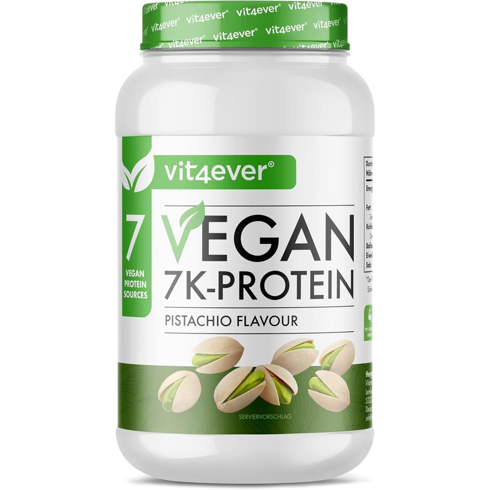VEGAN PROTEÏNE POEDER 7K | 8 verschillende smaken | 1KG | 7 VEGANISTISCHE EIWITBRONNEN | VIT4EVER
