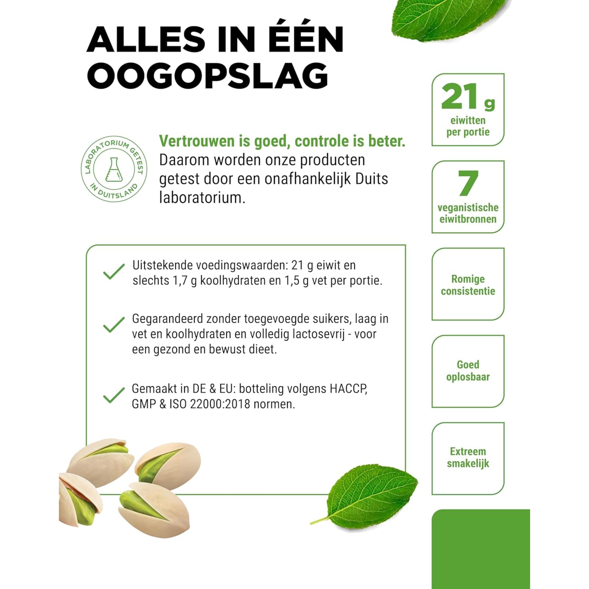 VEGAN PROTEÏNE POEDER 7K | 8 verschillende smaken | 1KG | 7 VEGANISTISCHE EIWITBRONNEN | VIT4EVER