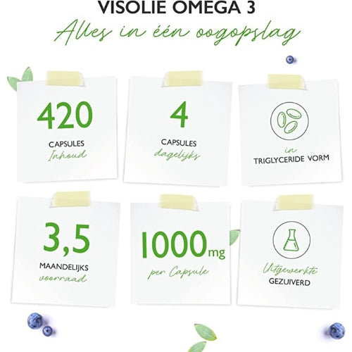 Omega 3 Visolie Triglyceride Vorm | 420 Capsules | Vit4ever