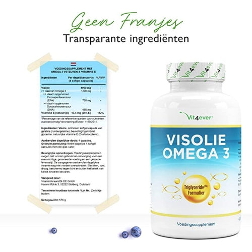 Omega 3 Visolie Triglyceride Vorm | 420 Capsules | Vit4ever