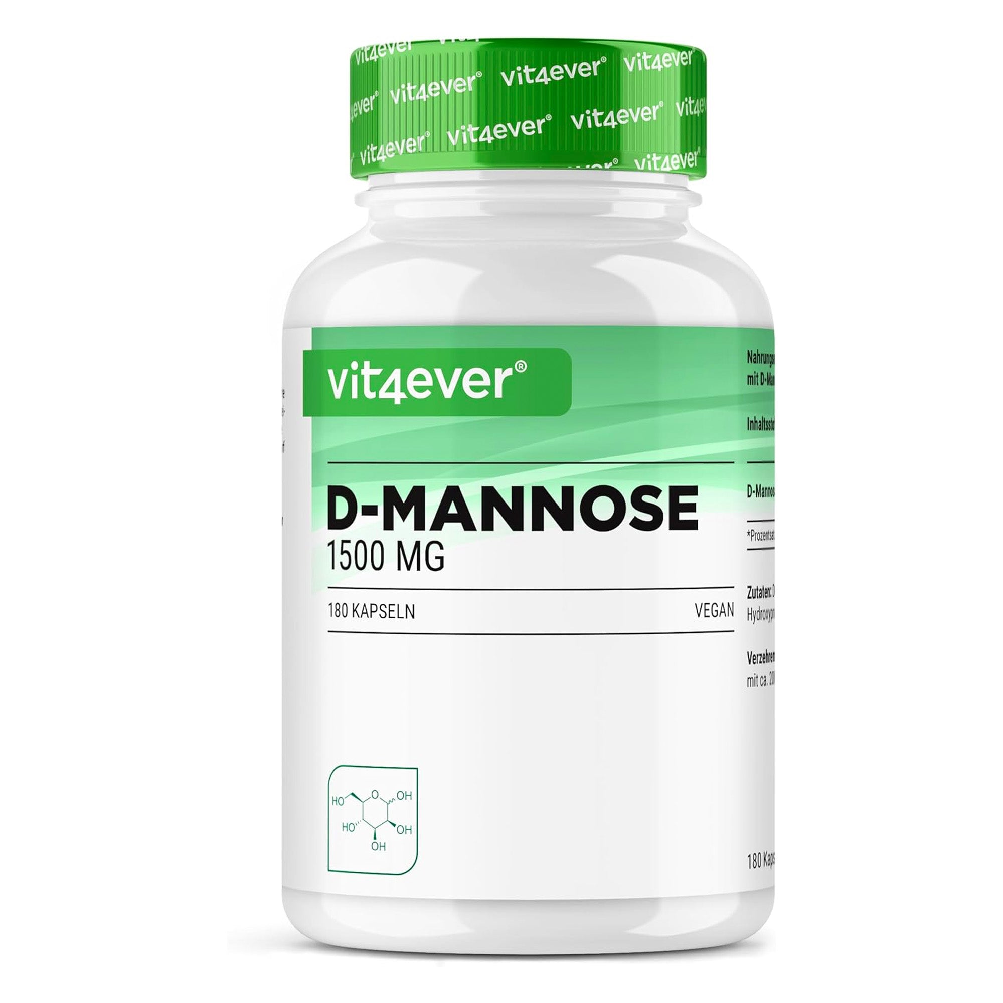 D-Mannose 1500mg | 180 capsules | Vit4ever
