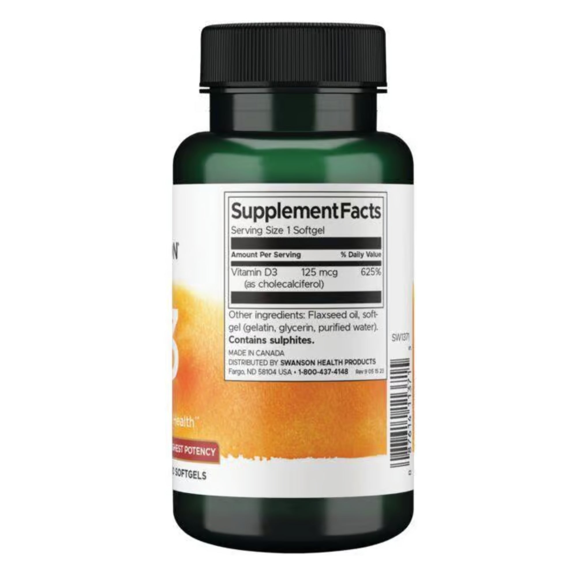 Vitamine D3 5. 000 IU | 250 softgels | Swanson