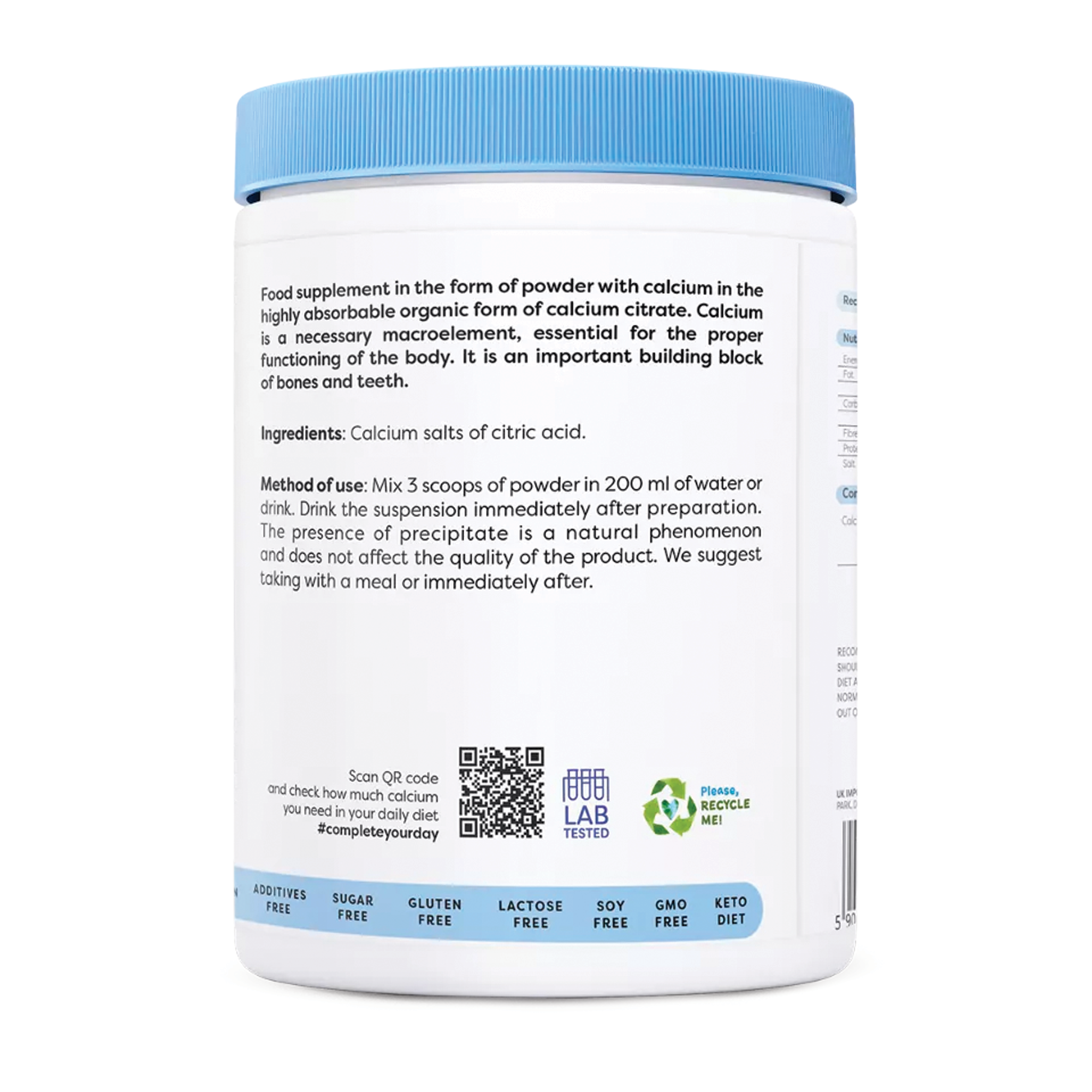 Calciumcitraat Poeder (Calcium Citrate Powder) | 240g | Osavi