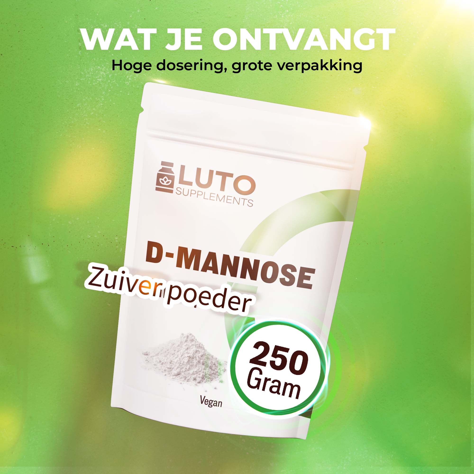 D-Mannose poeder | 250 gram | LUTO Supplements