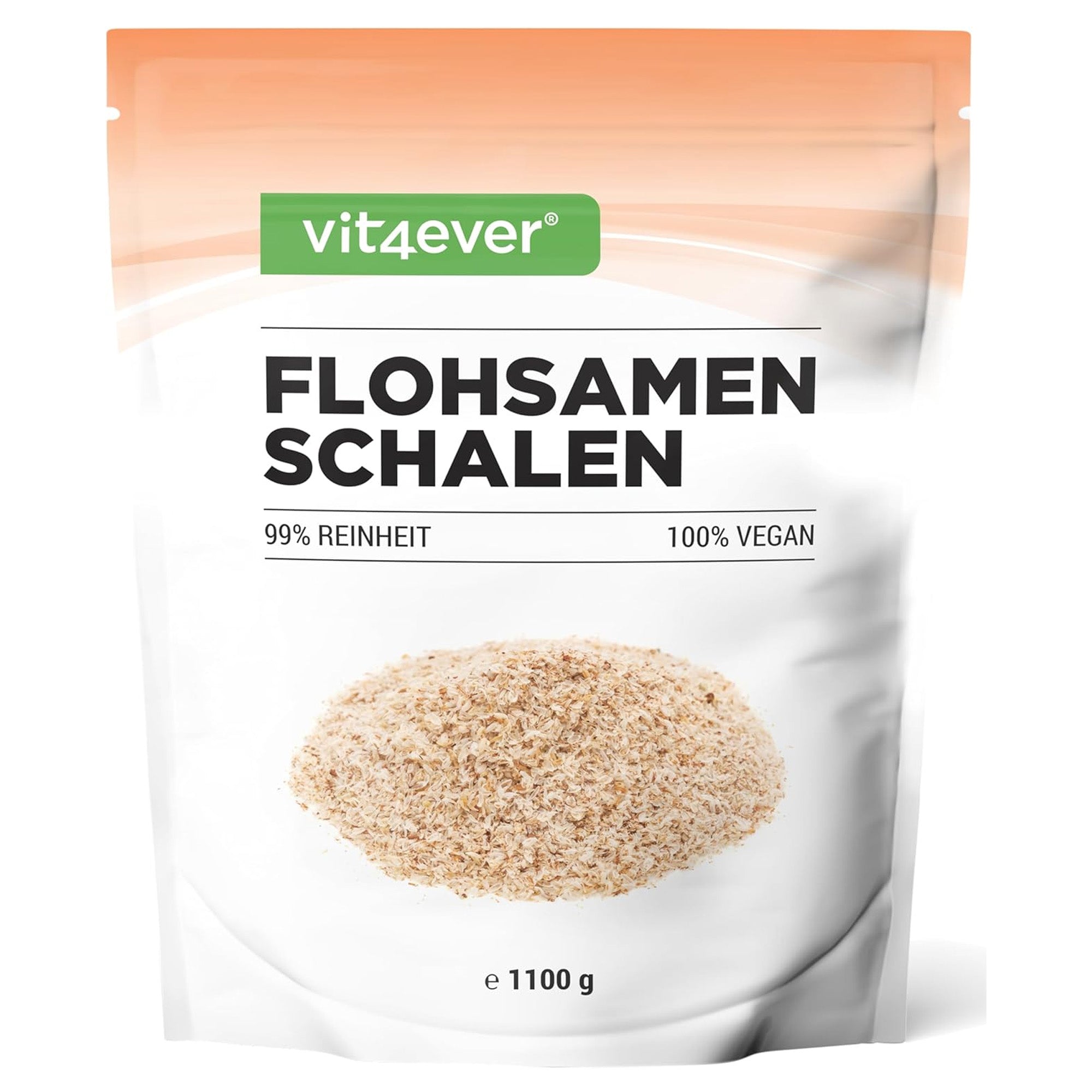 Vit4ever psylliumvezels 1100g verpakking - 100% puur en vegan