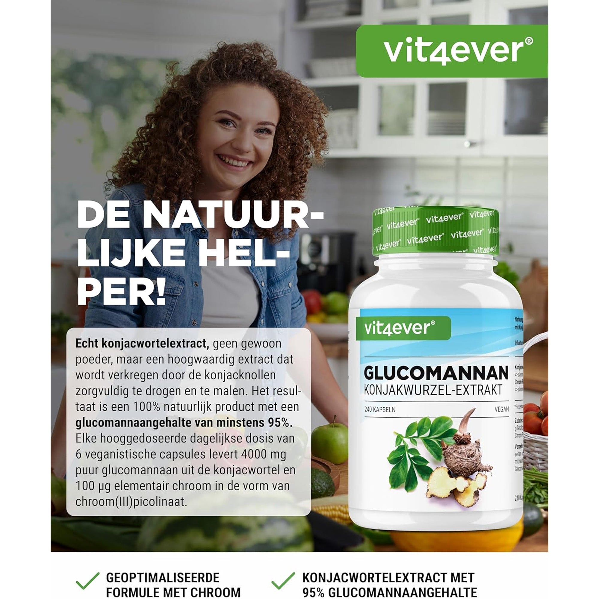 Glucomannan 240 capsules | Vit4ever